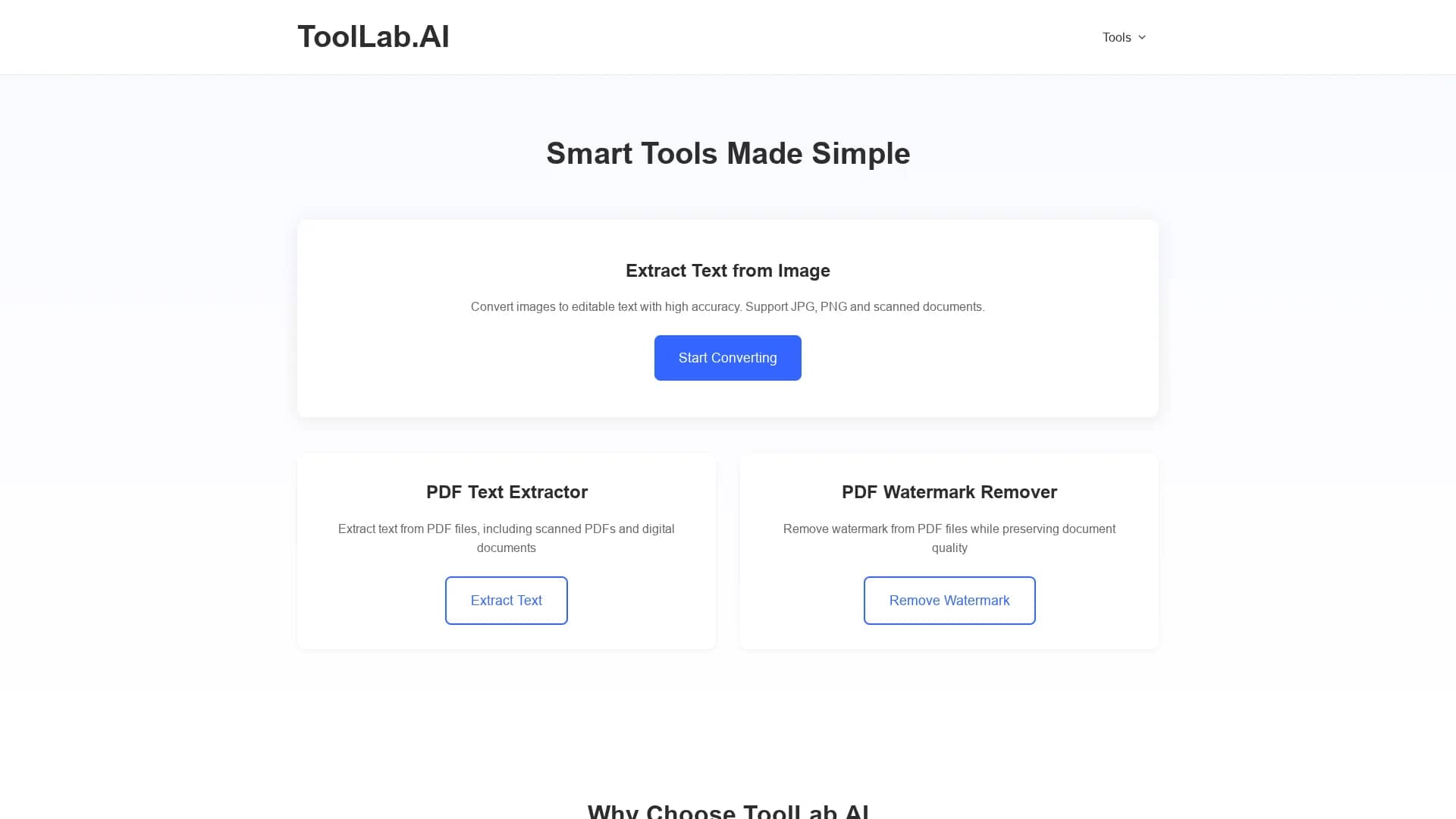 toollab-ai homepage