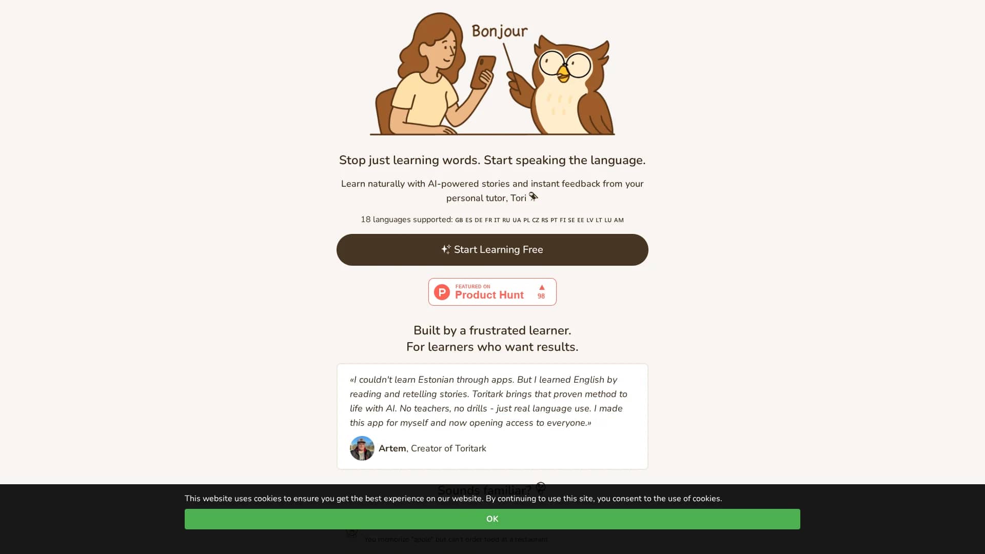 toritark homepage