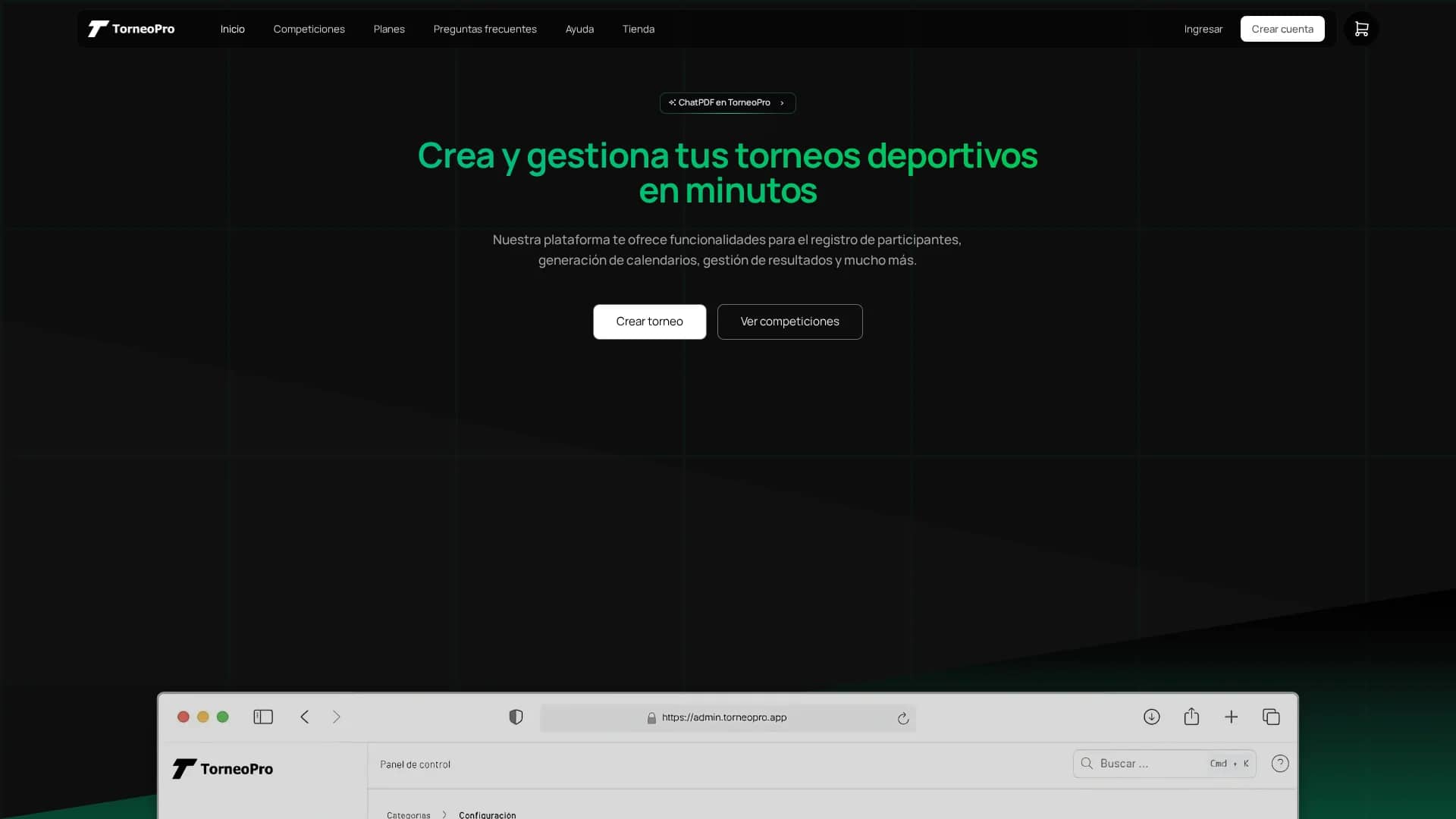 torneopro homepage