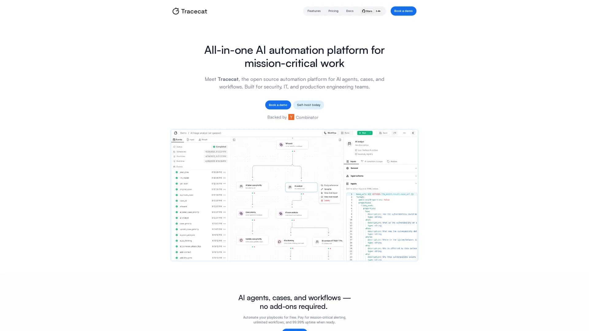 tracecat homepage