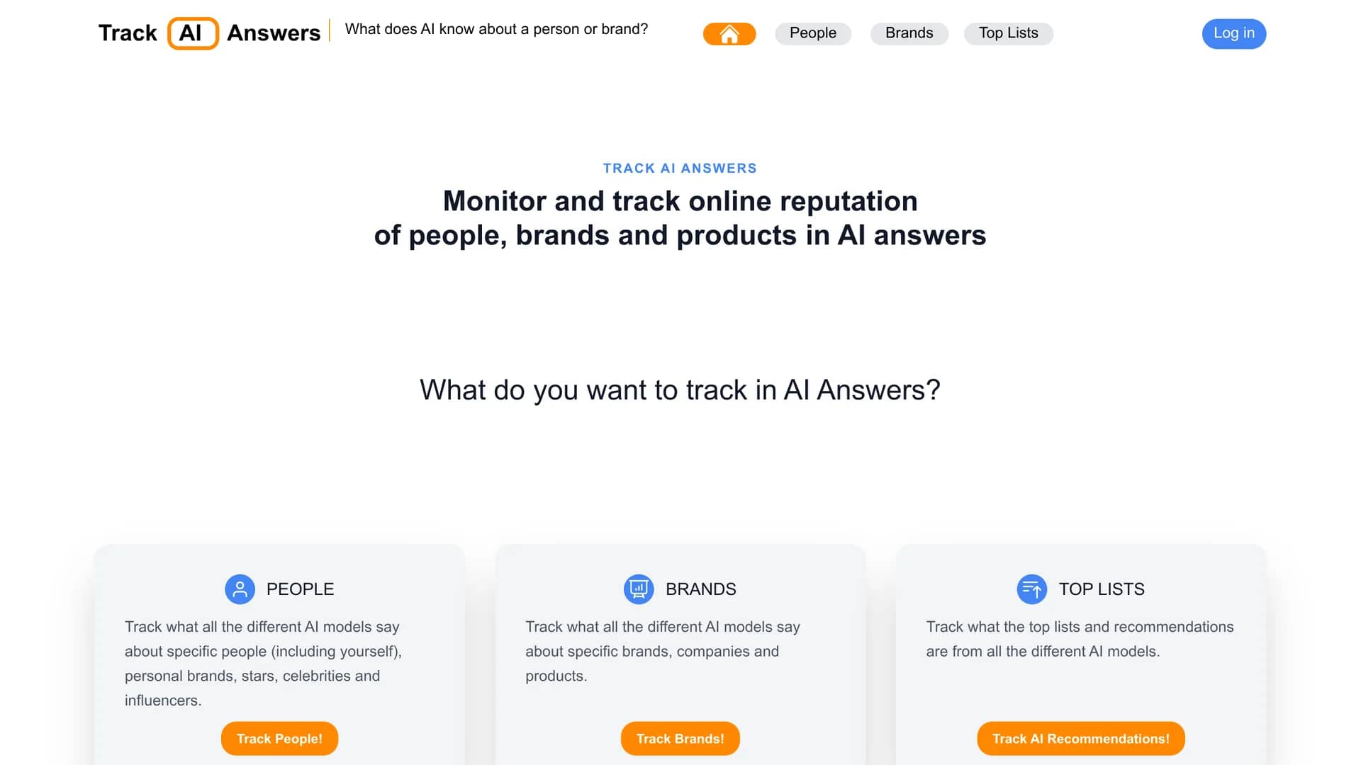 track-ai-answers homepage