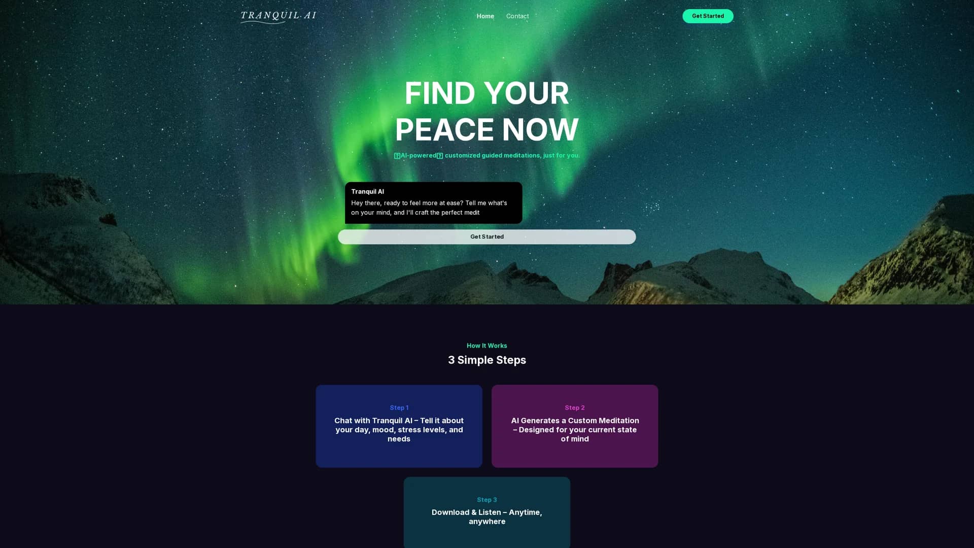 tranquil-ai homepage