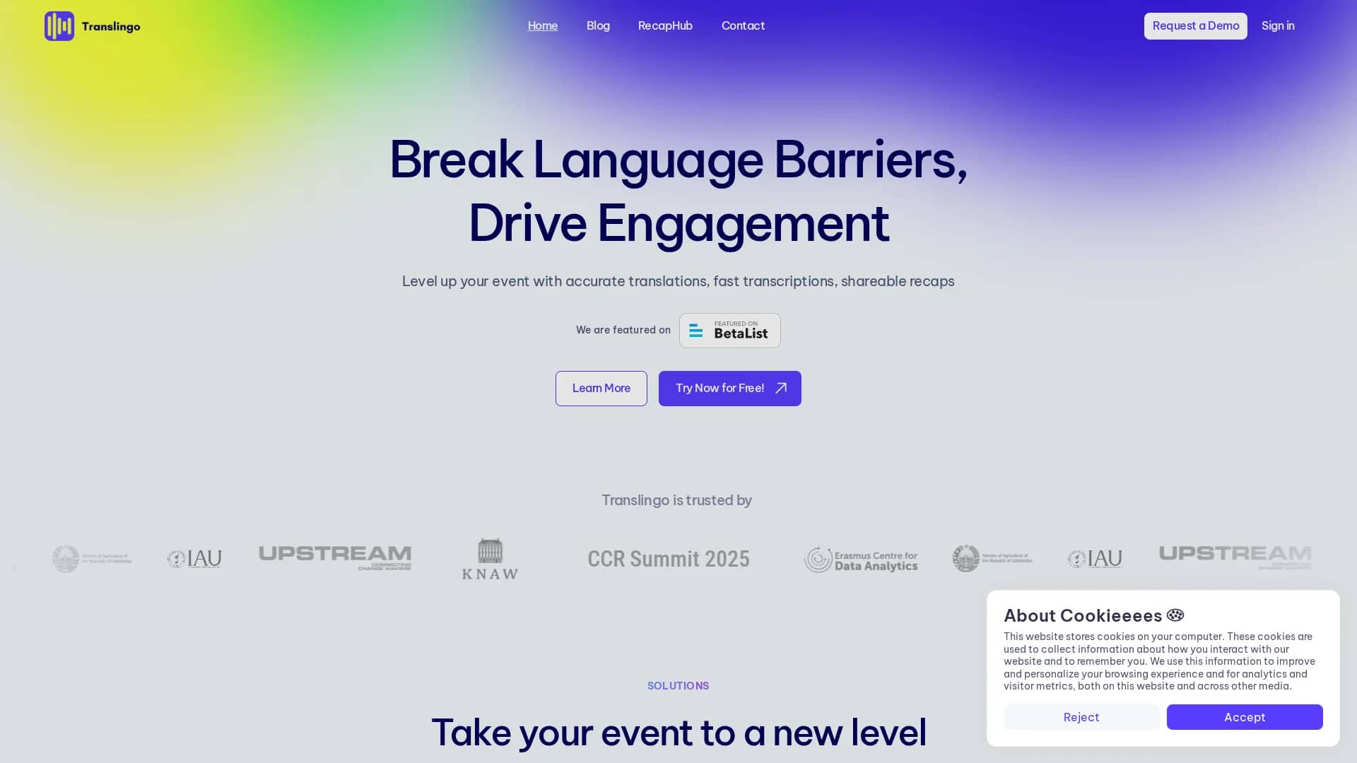 translingo homepage