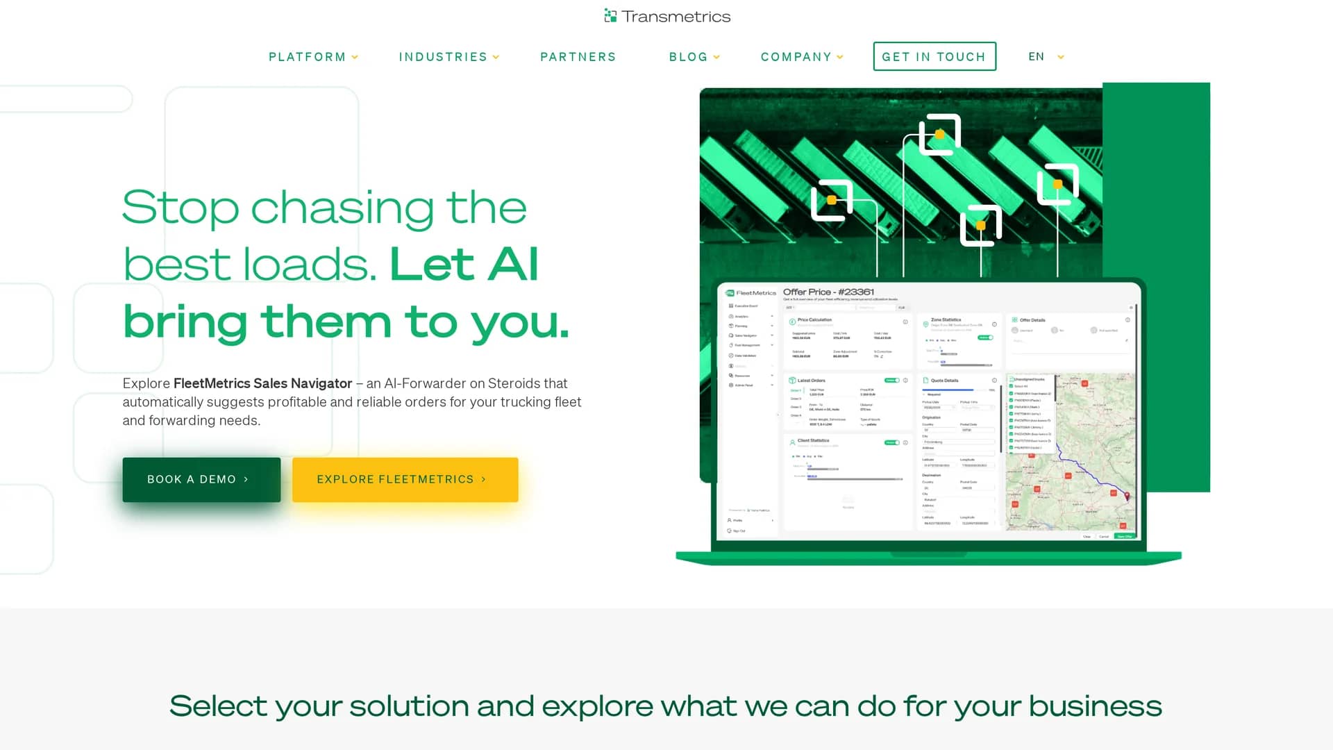 transmetrics-ai homepage