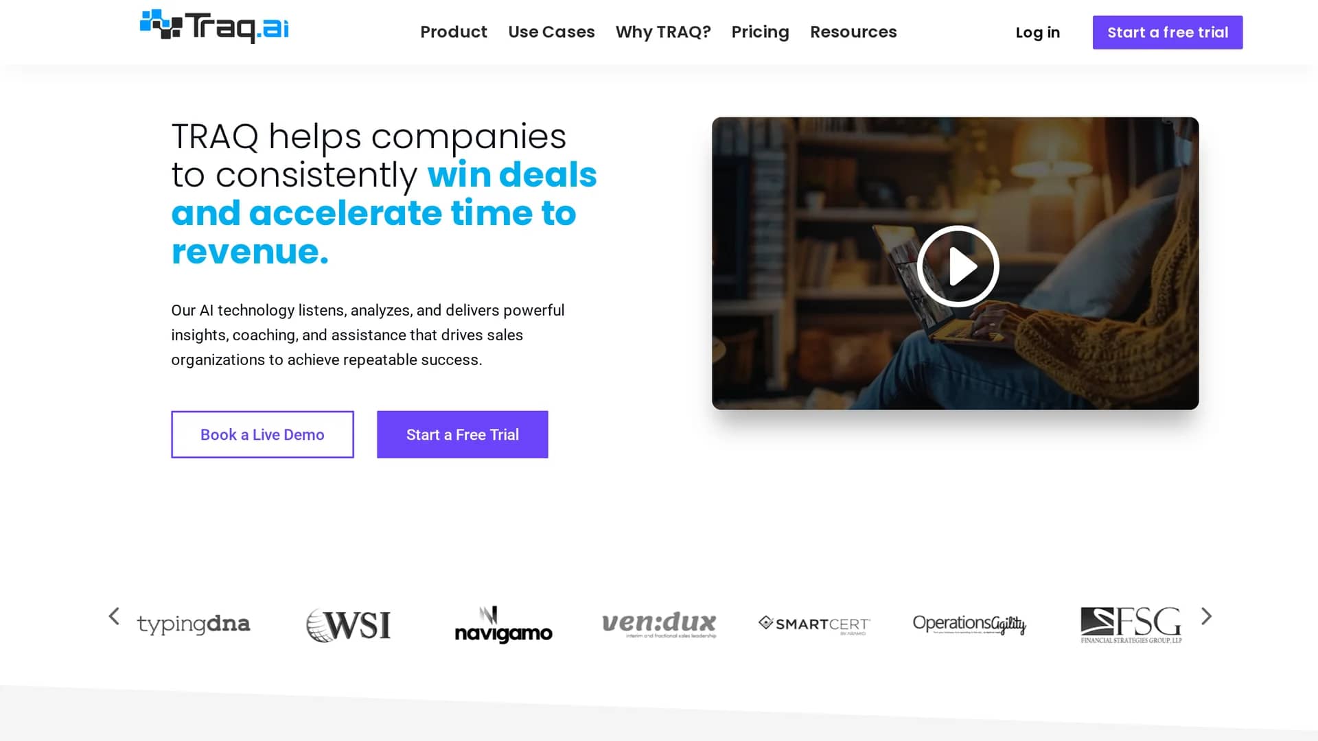 traq-ai homepage