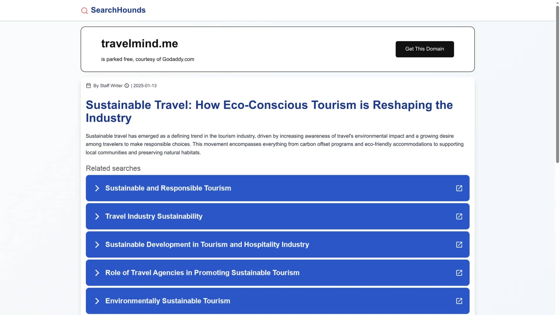 travelmind homepage