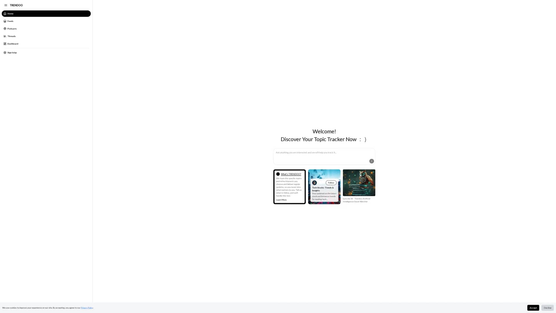 trendoo homepage