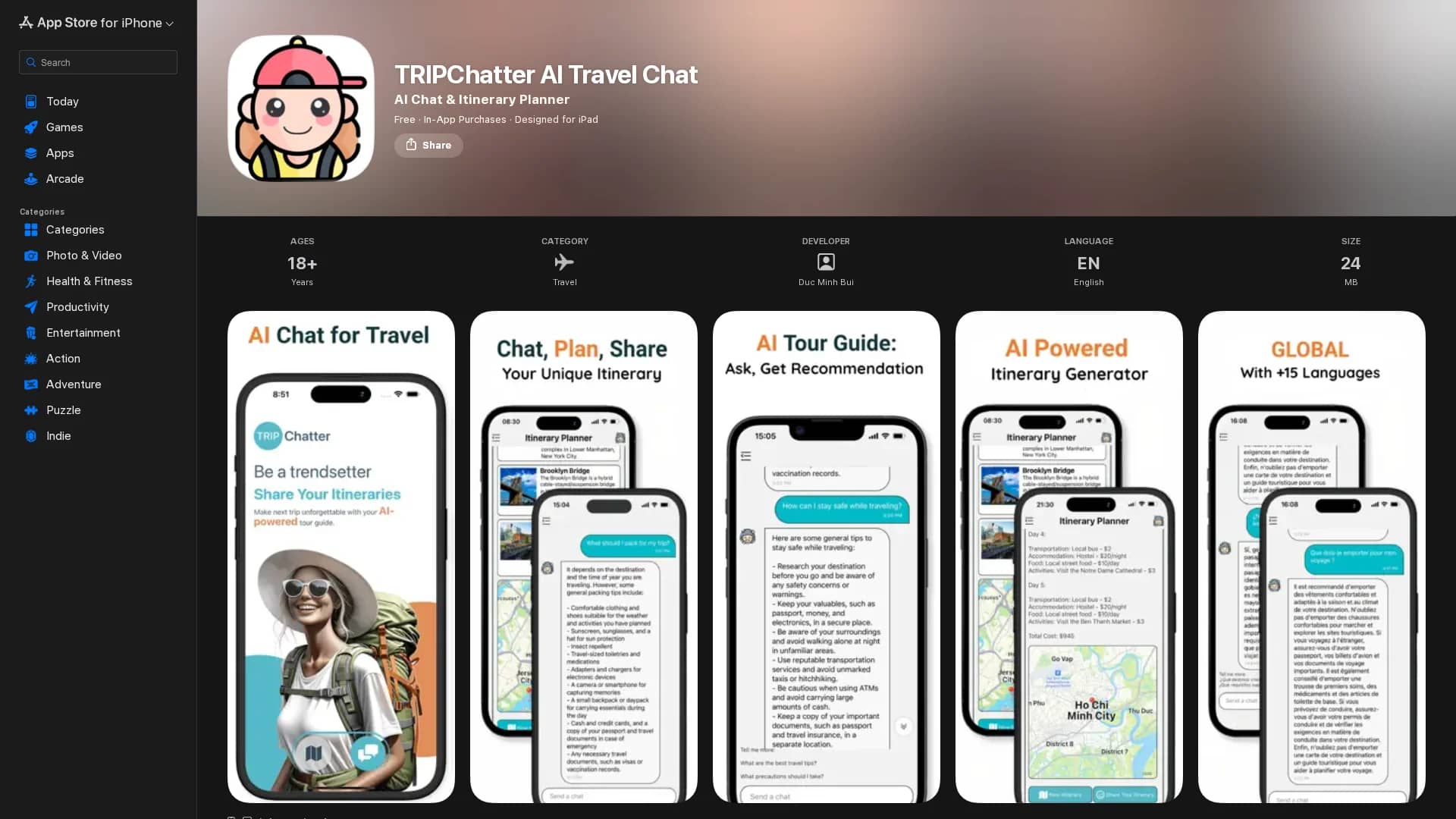 tripchatter-ai-travel-chat homepage