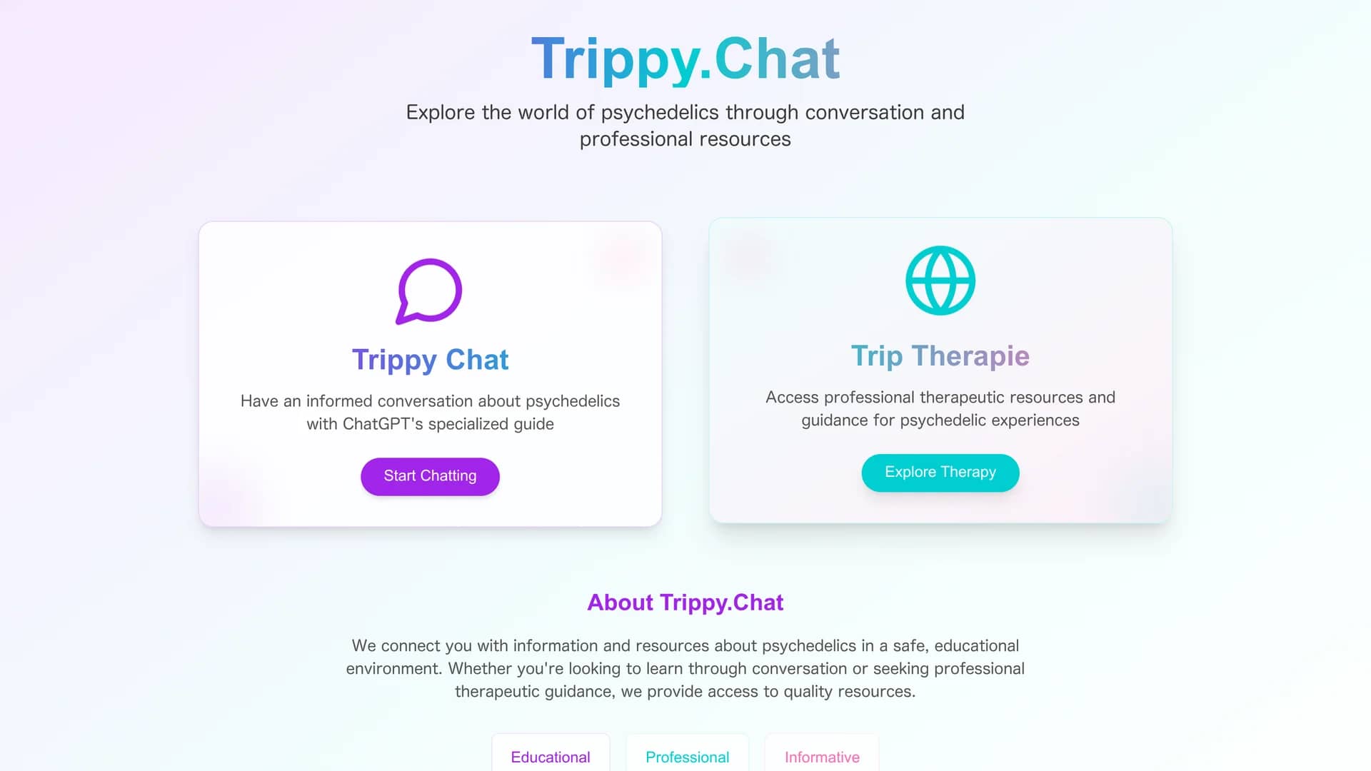 trippy-chat homepage