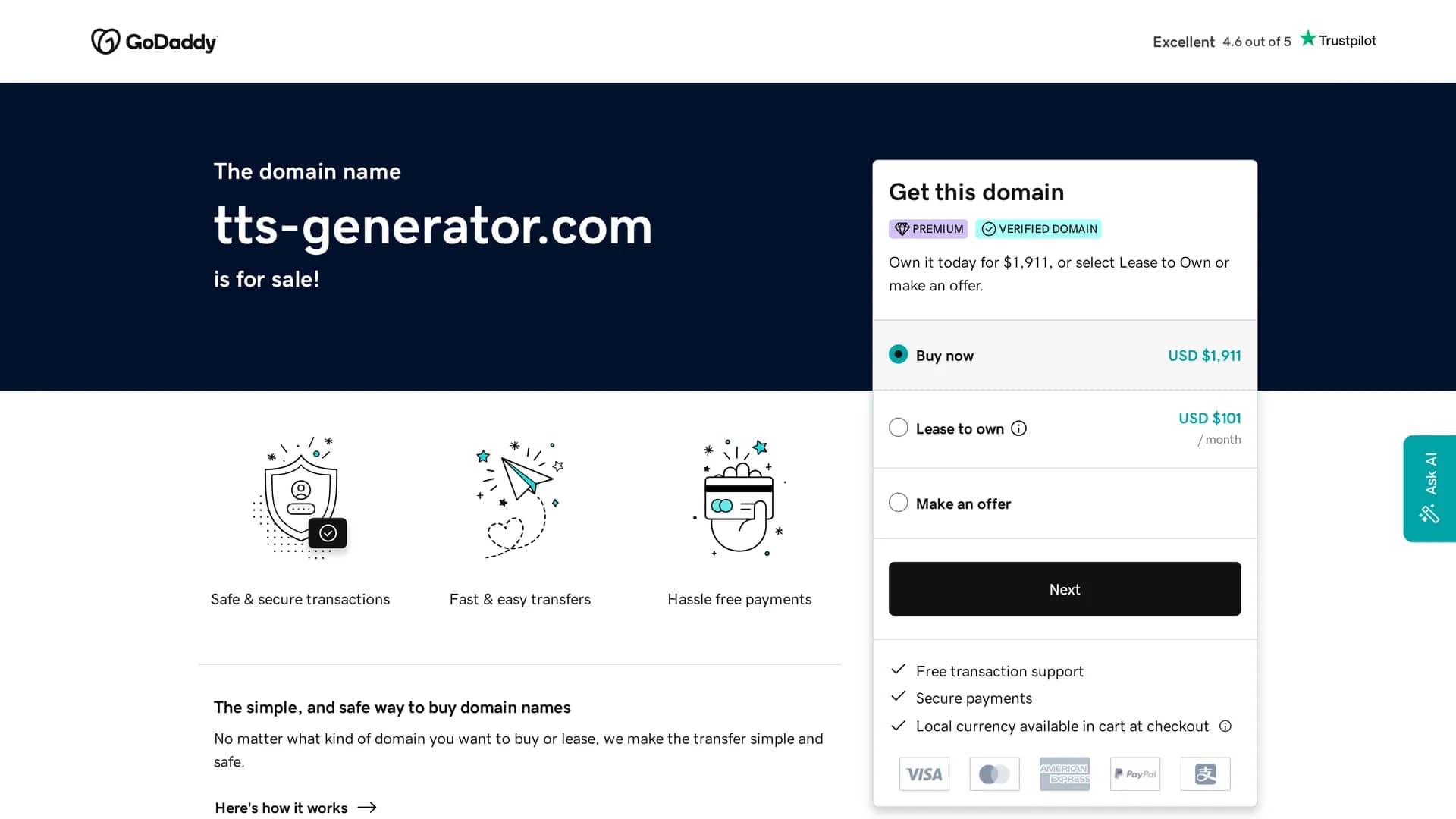 tts-generator-com homepage
