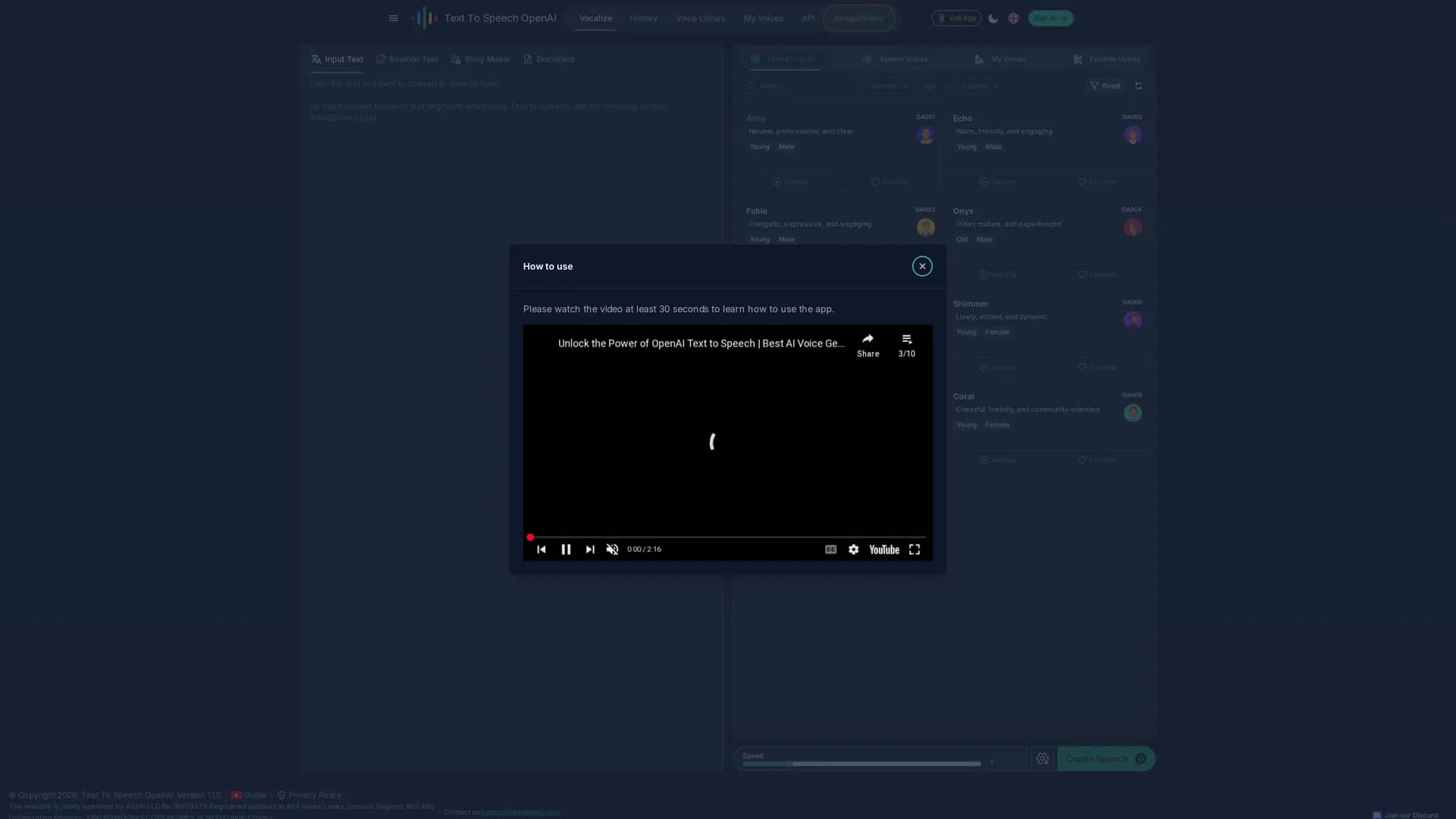 ttsopenai-com homepage
