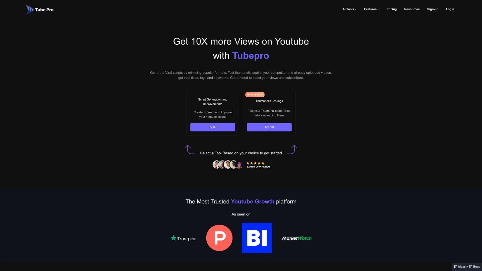 tubepro homepage