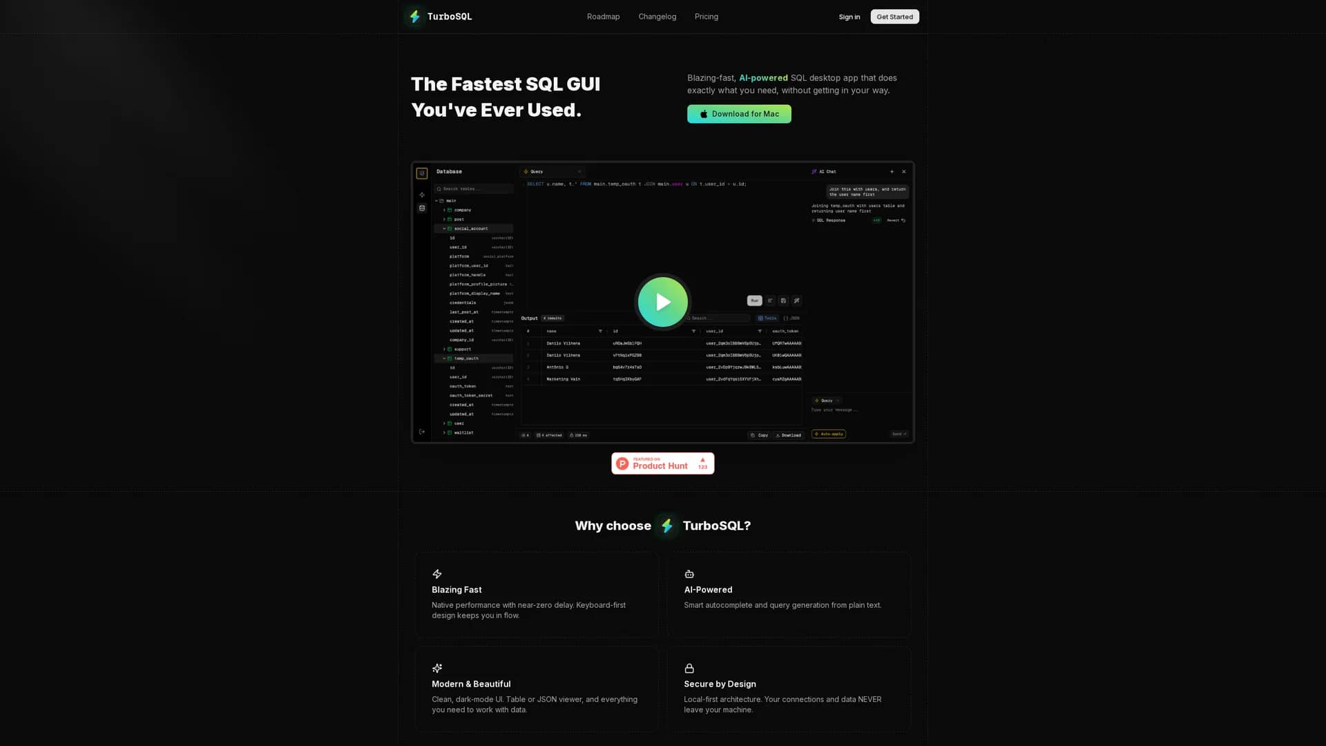 turbosql homepage