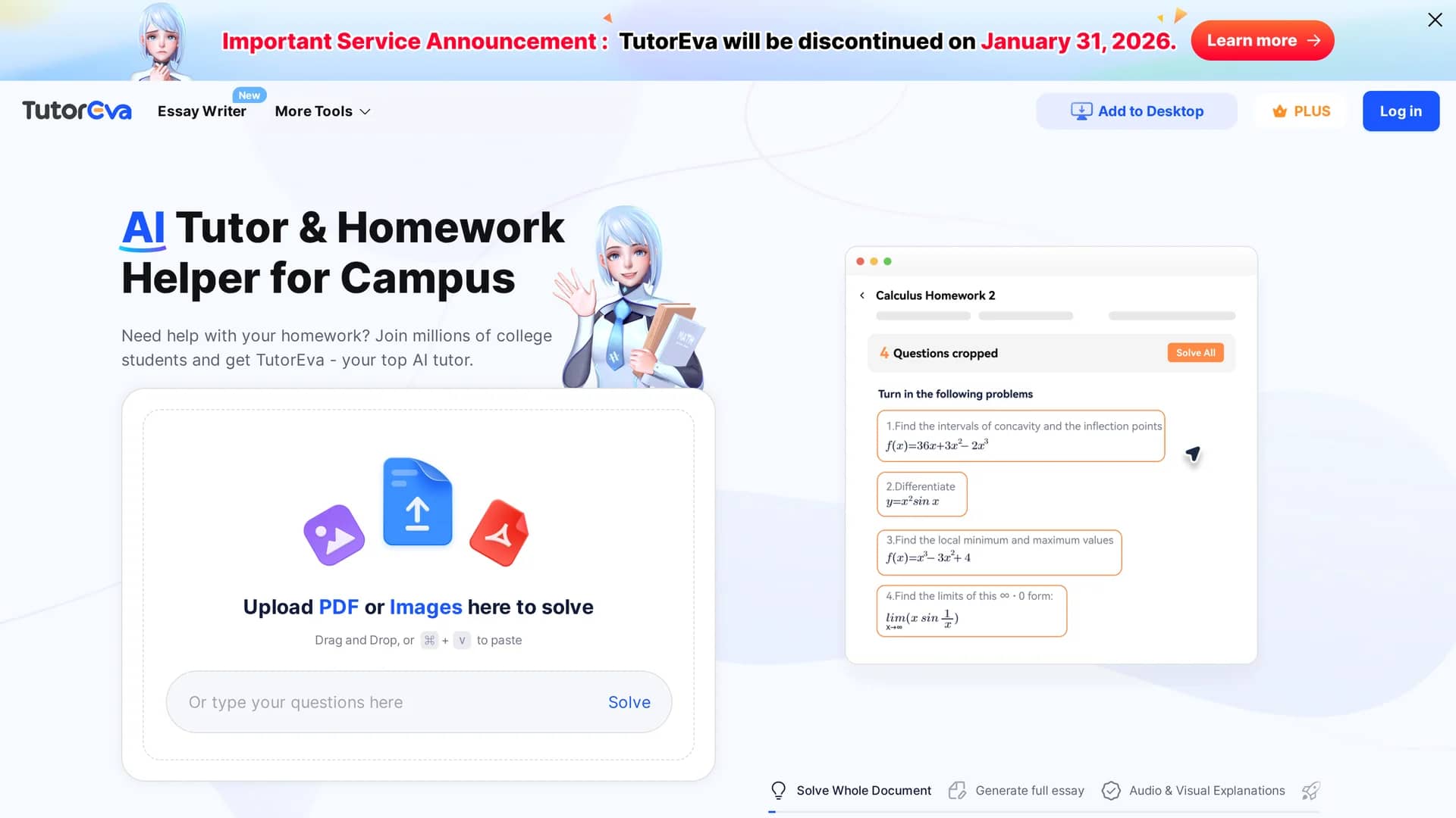 tutoreva homepage