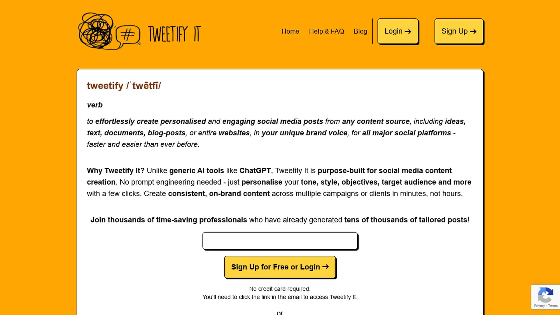 tweetify-it homepage