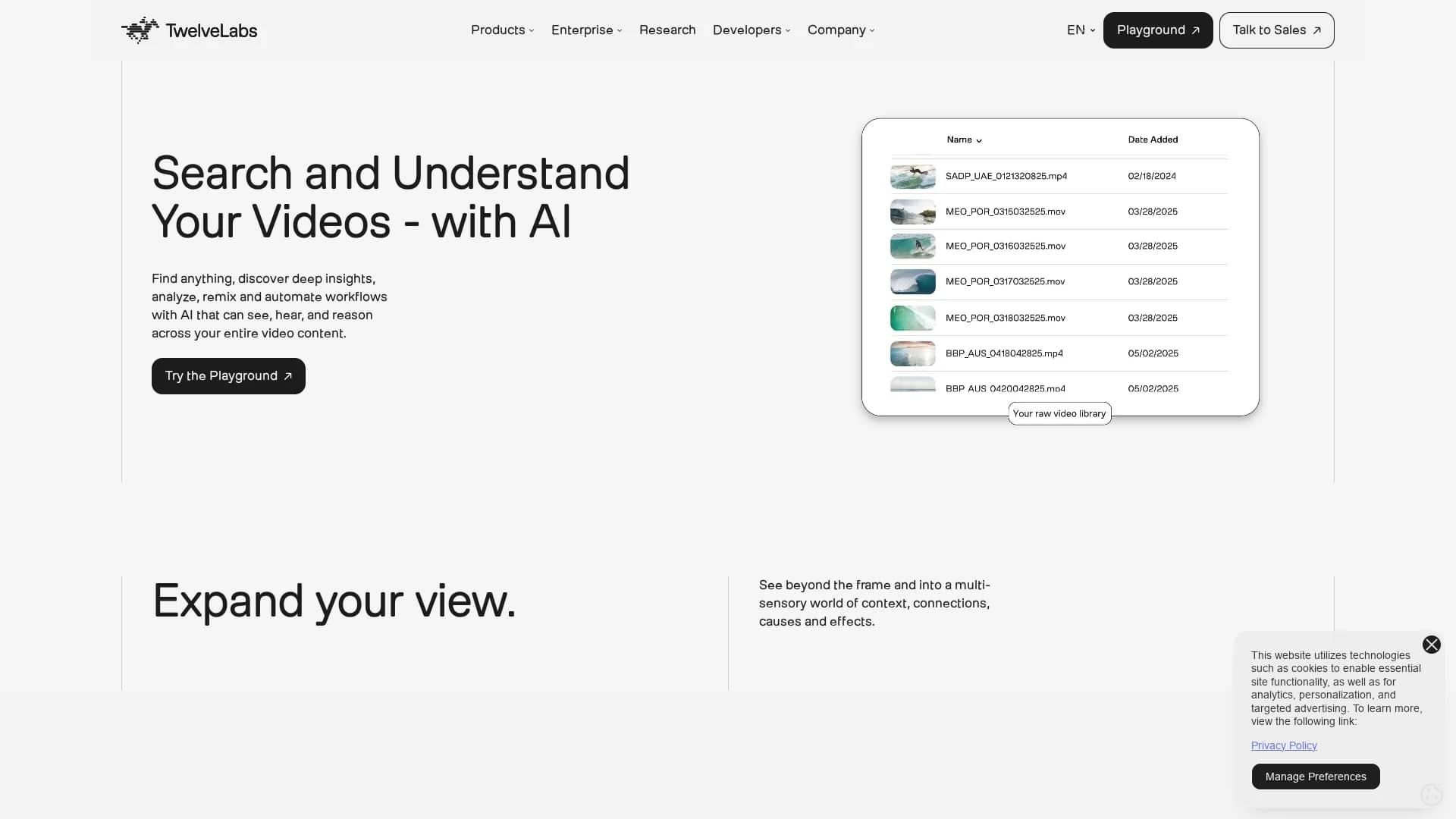 twelve-labs homepage