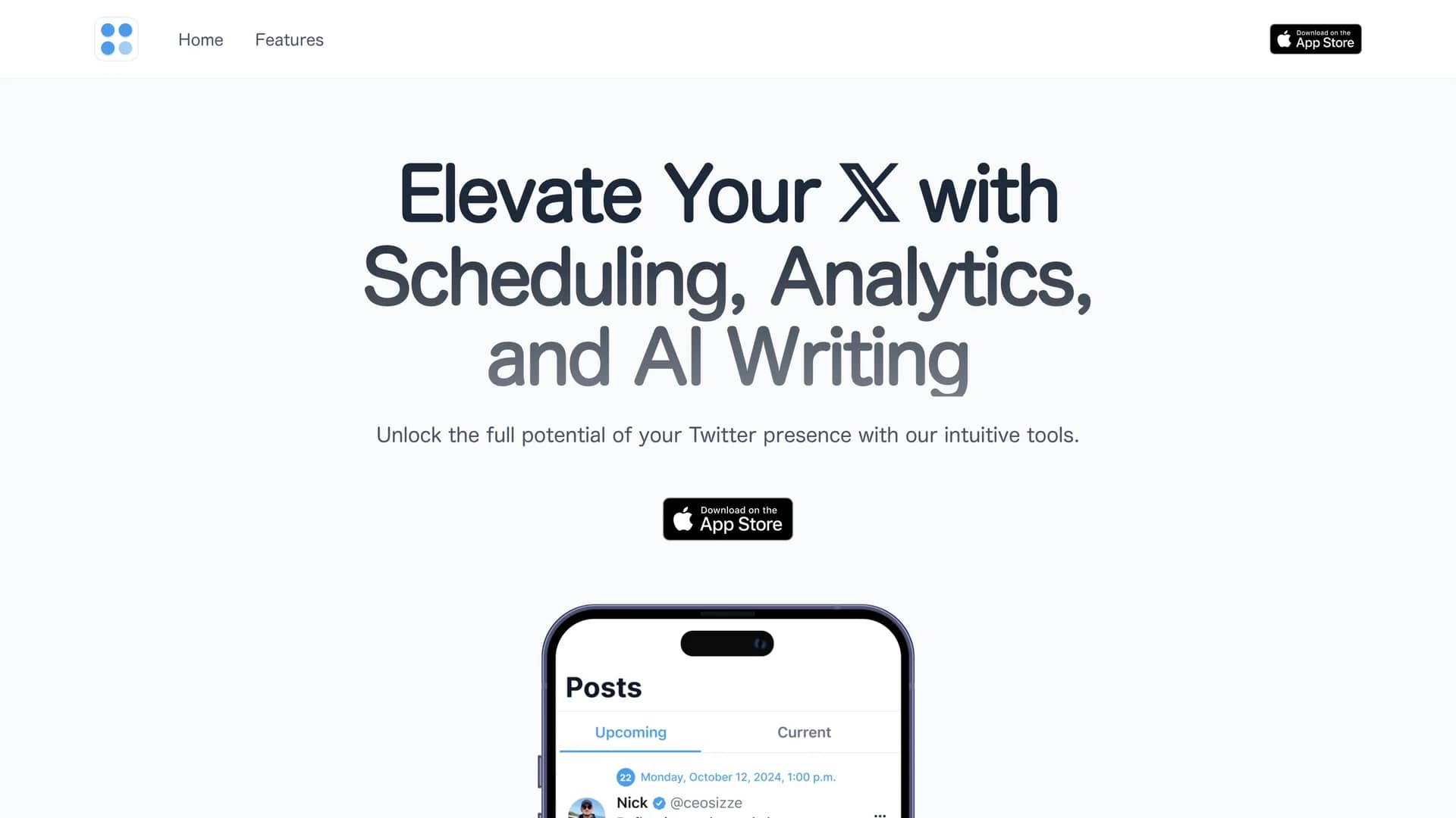 twitdget homepage