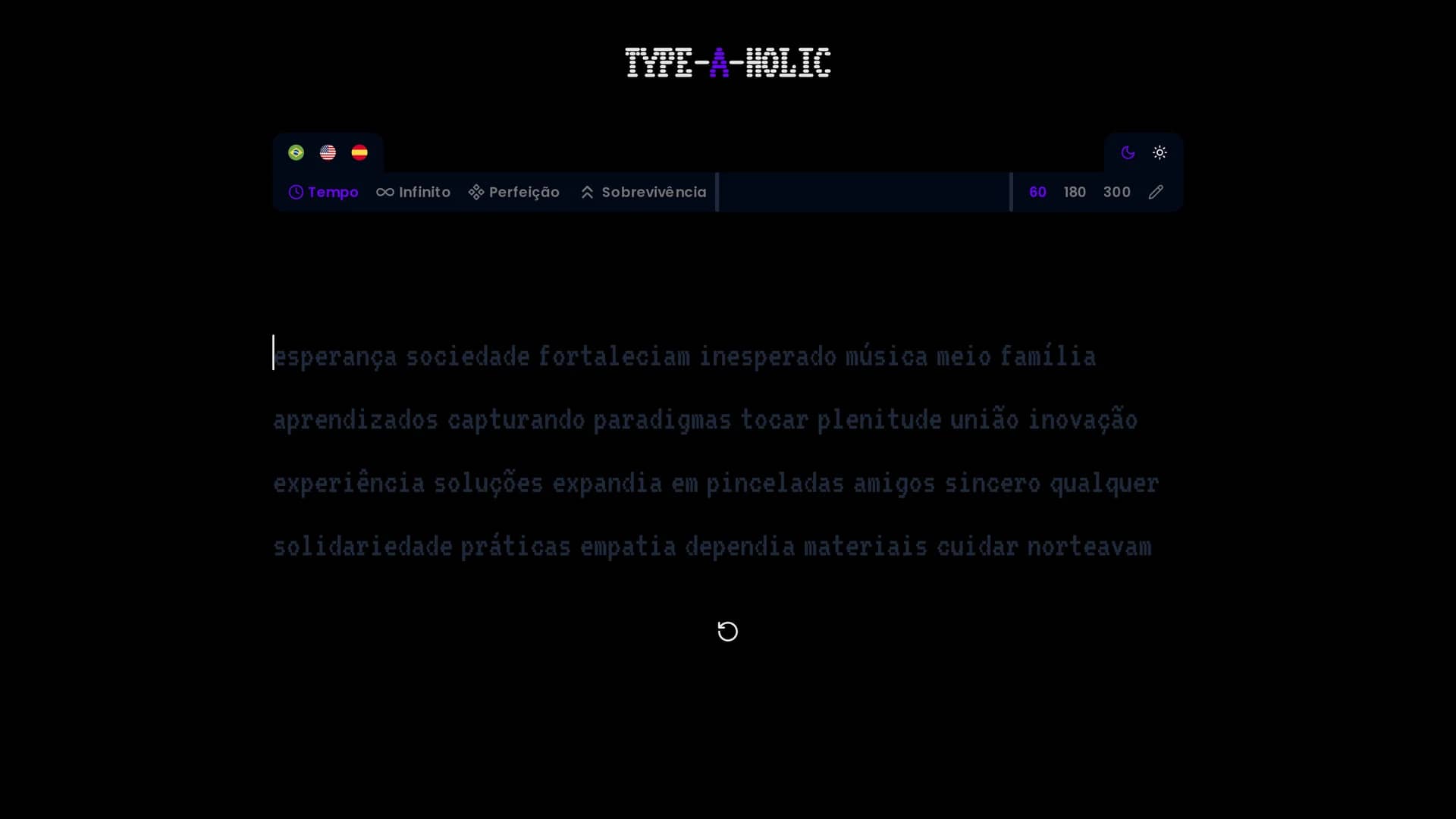 type-a-holic homepage