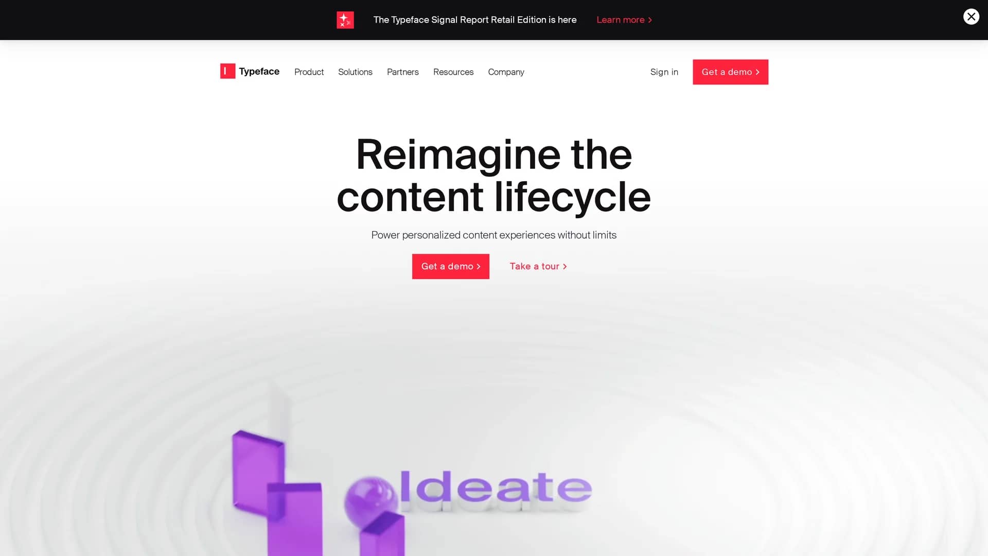 typeface homepage