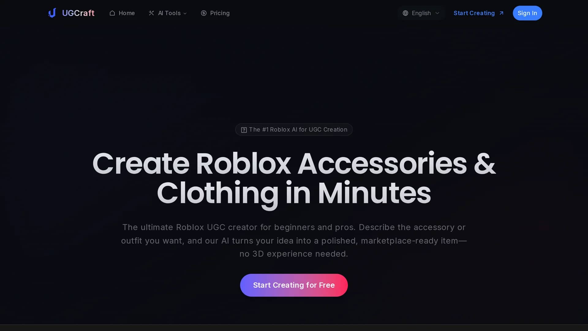 ugcraft-ai homepage