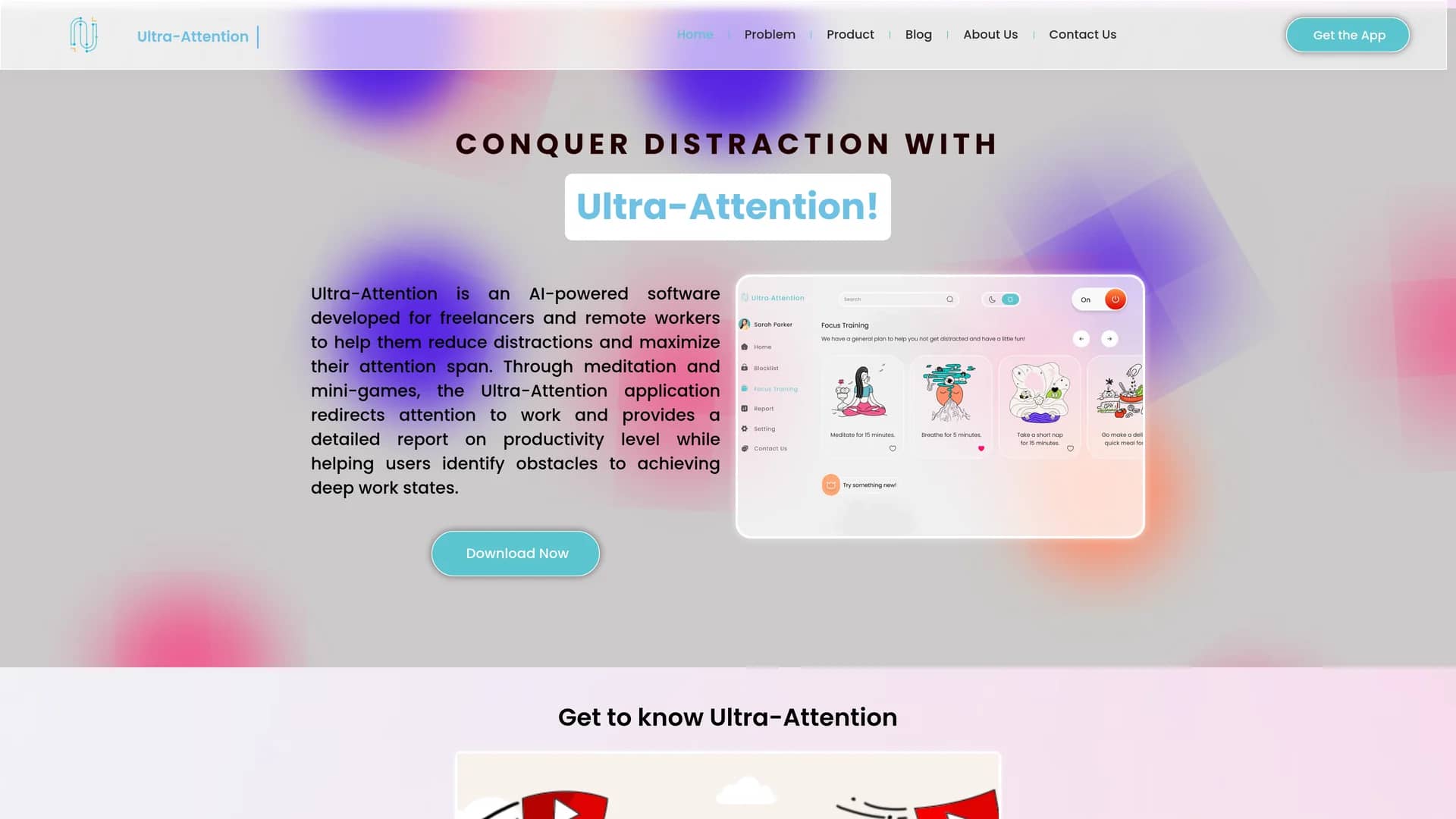 ultra-attention homepage