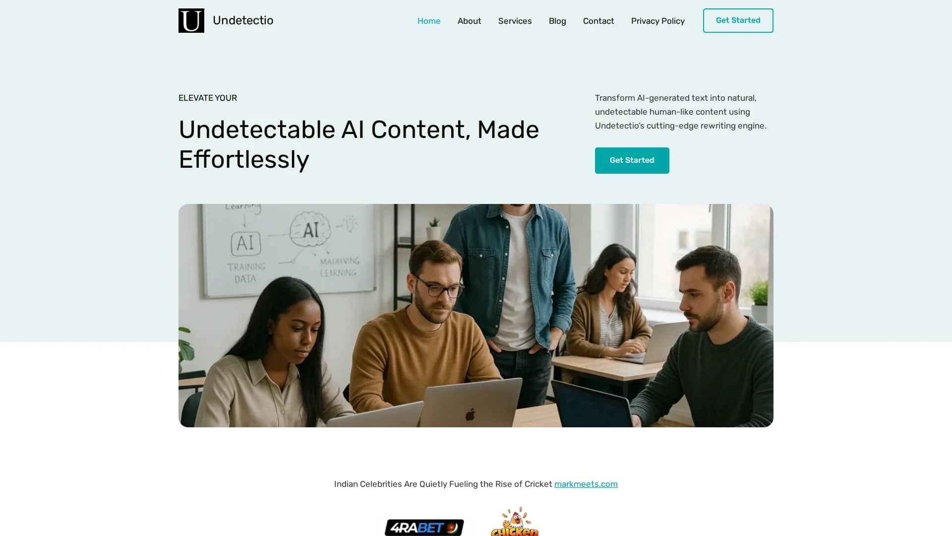 undetectio homepage