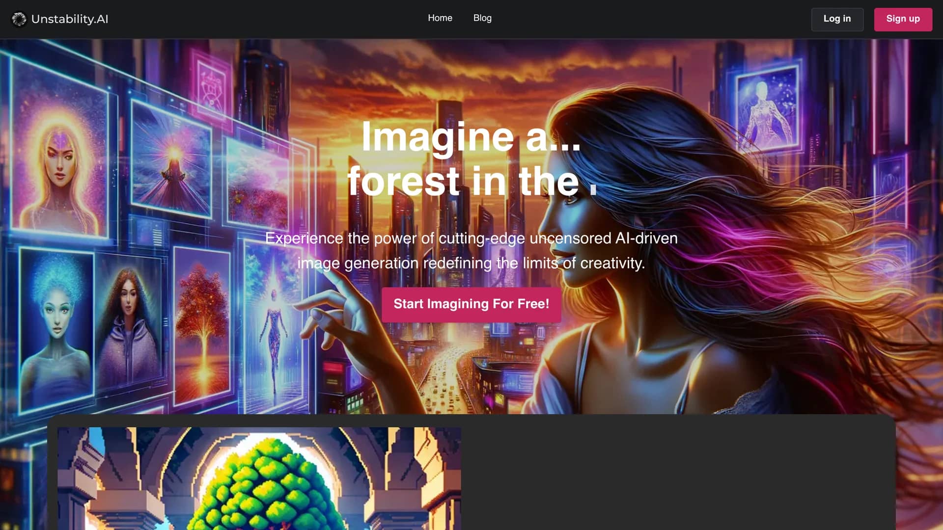 unstable-diffusion homepage