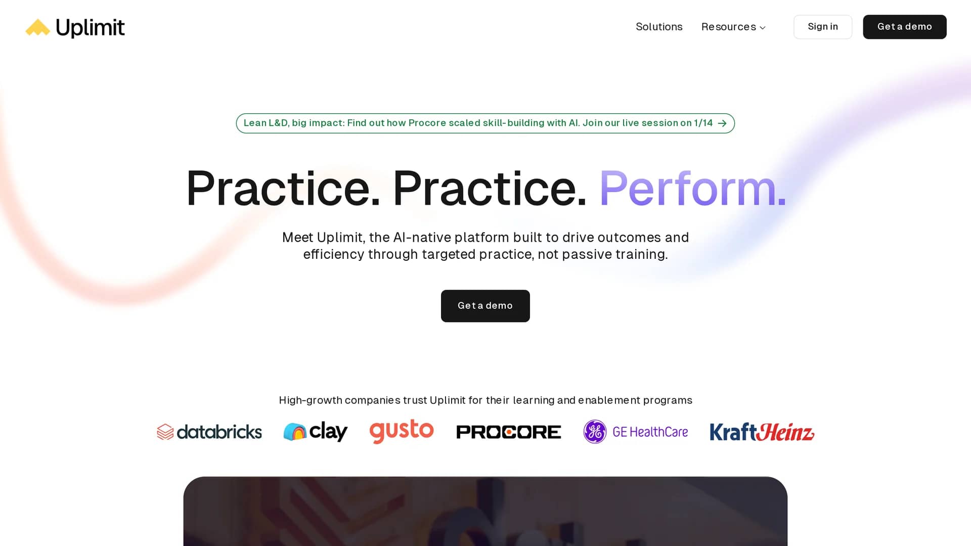 uplimit homepage
