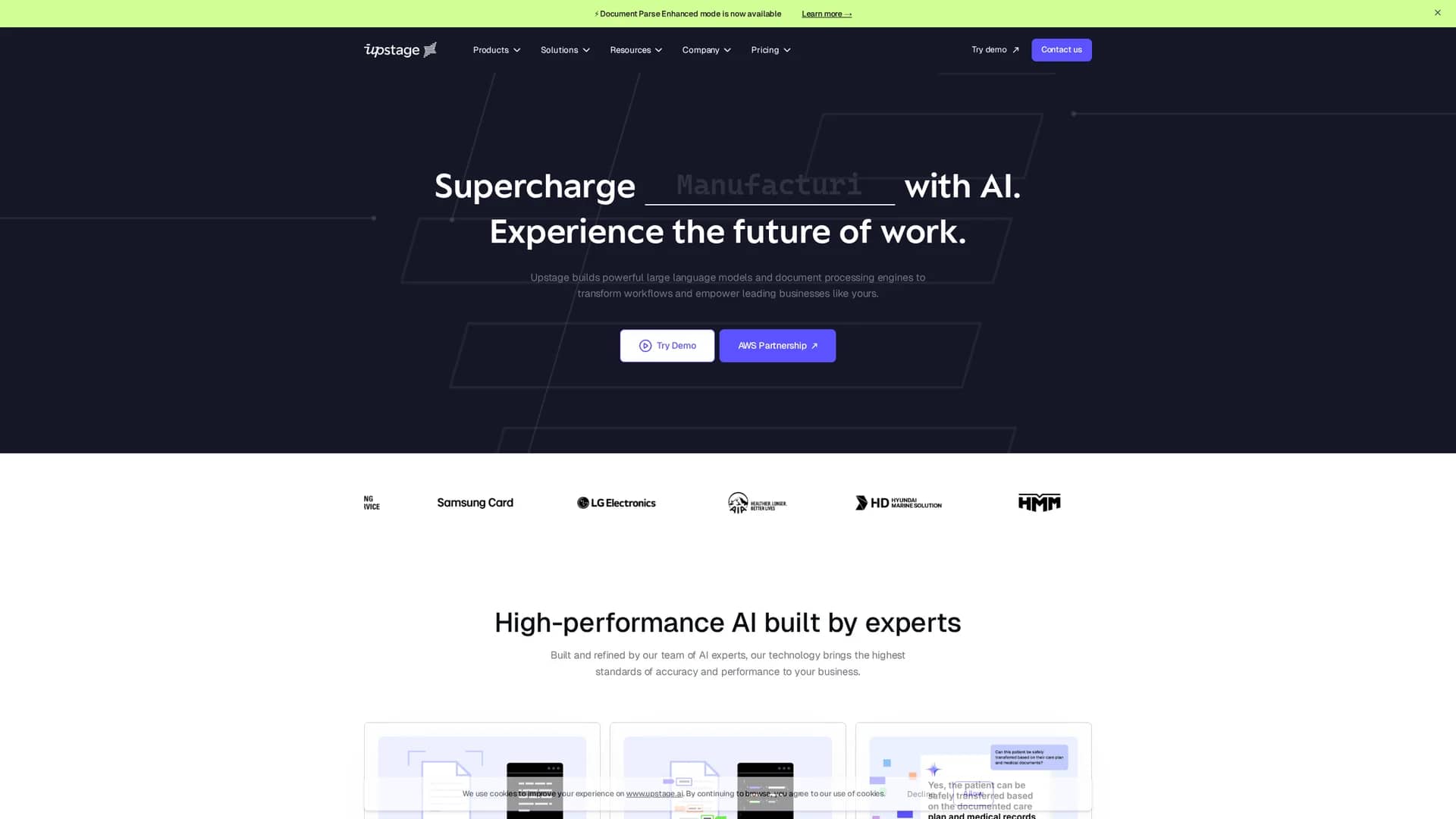 upstage-ai homepage