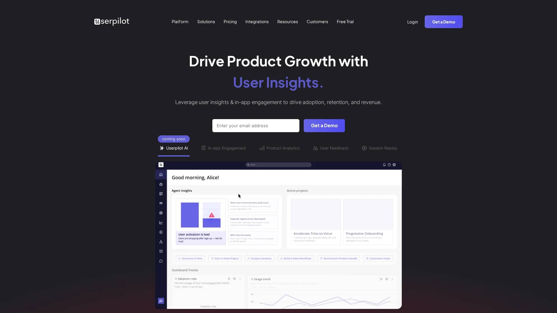userpilot homepage