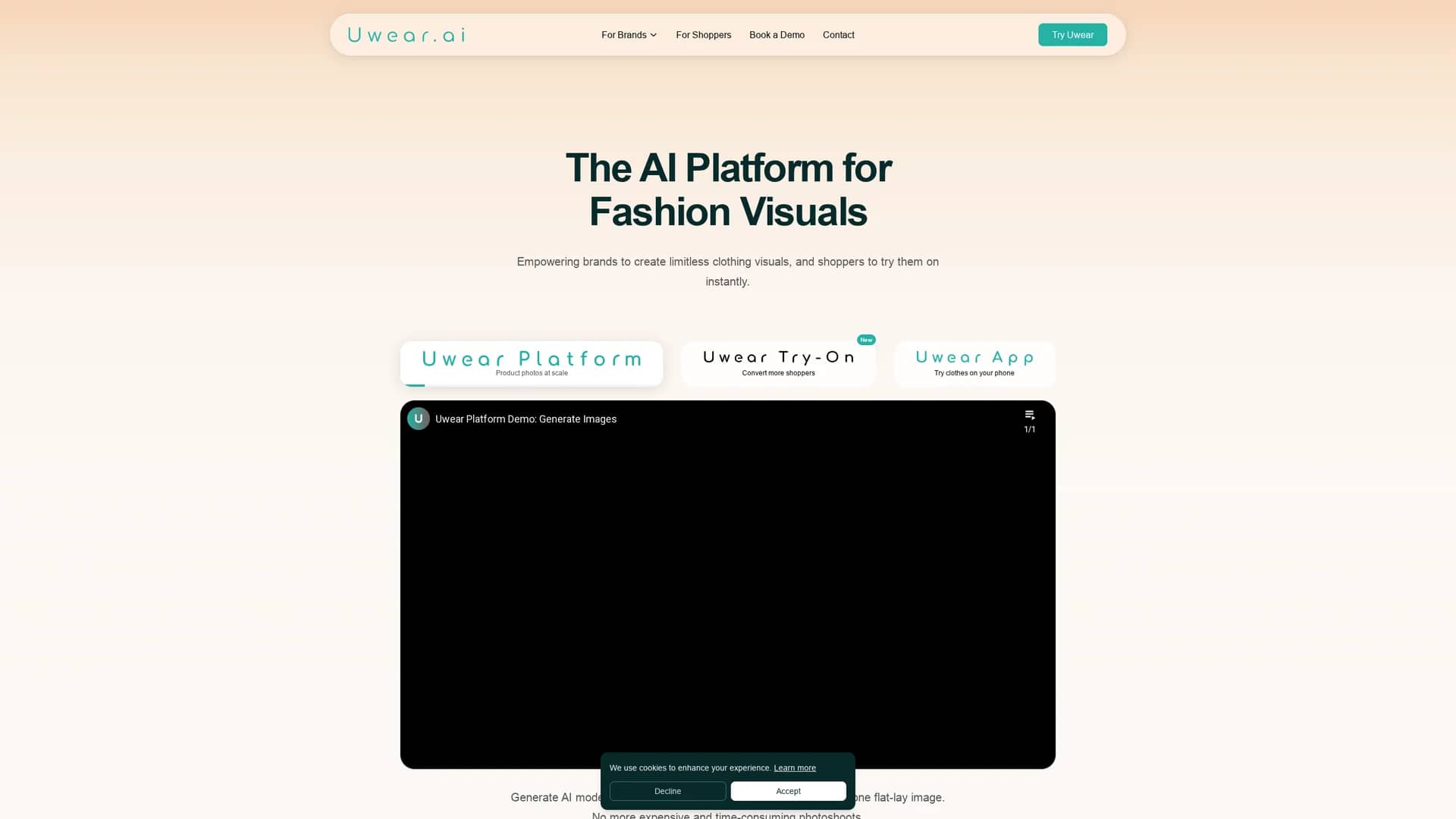 uwear-ai homepage
