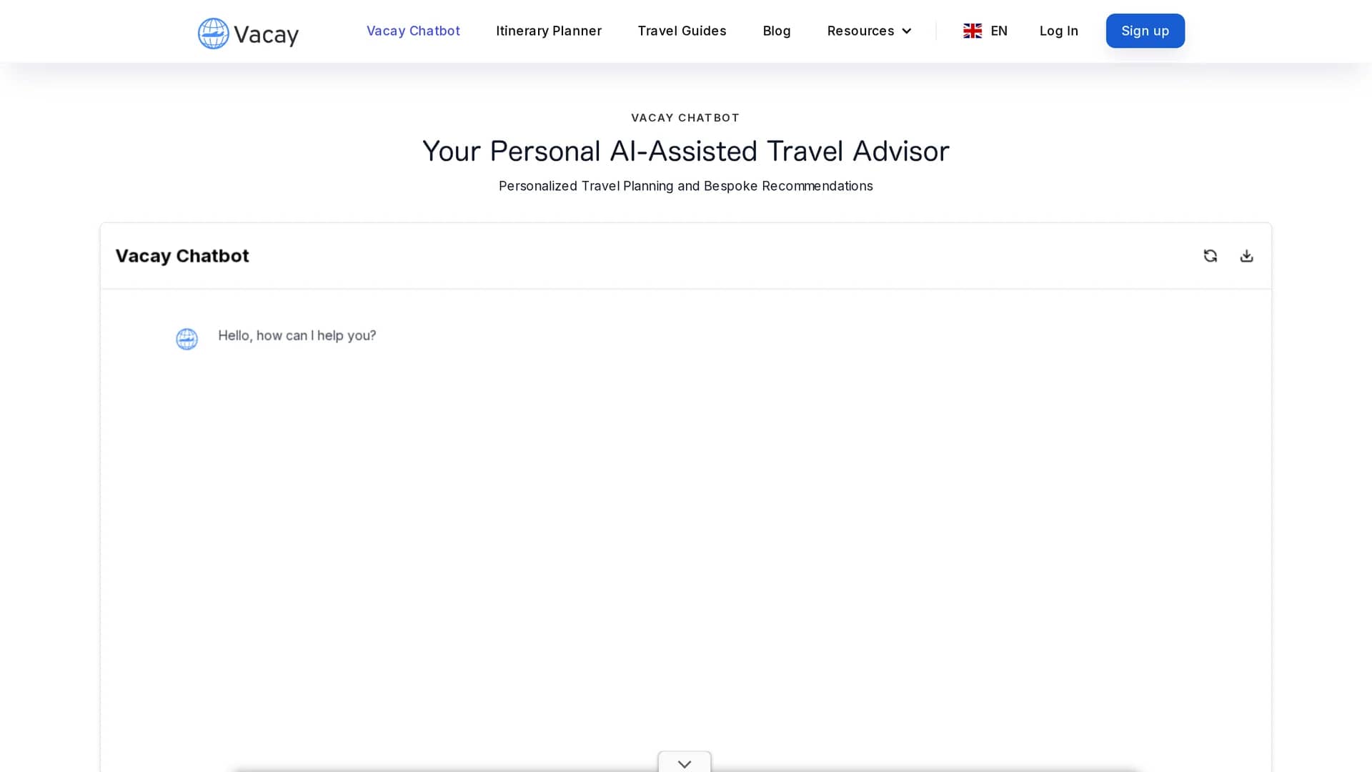 vacation-travel-chat-gpt homepage