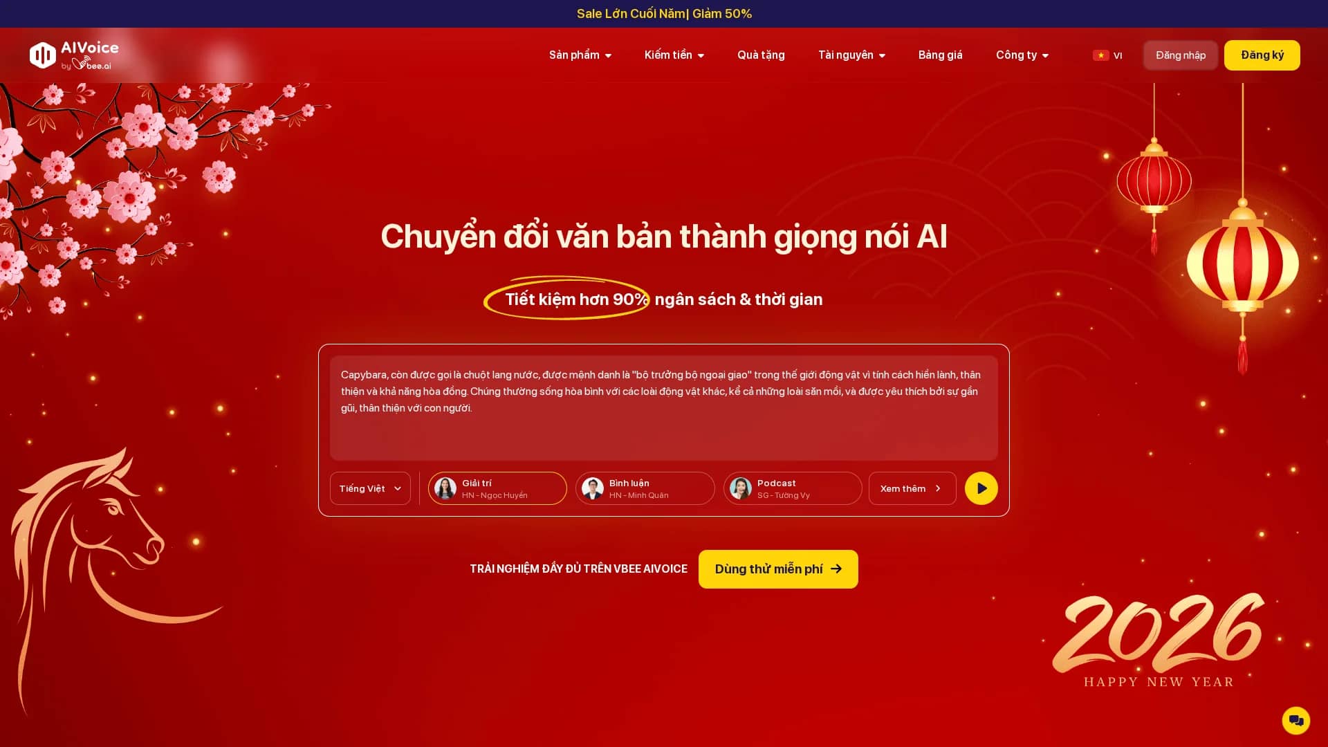 vbee-ai-voice homepage