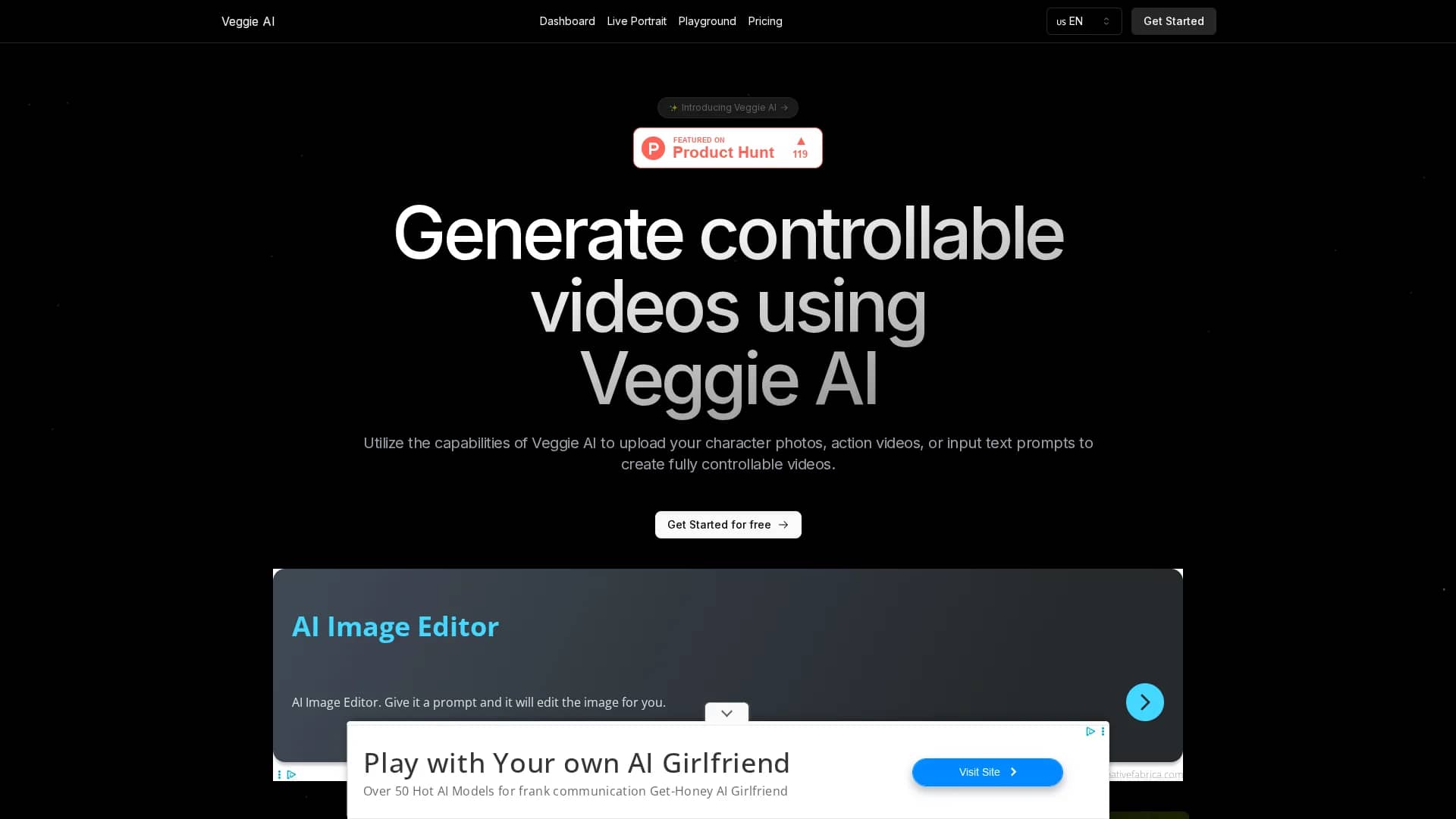 veggie-ai homepage
