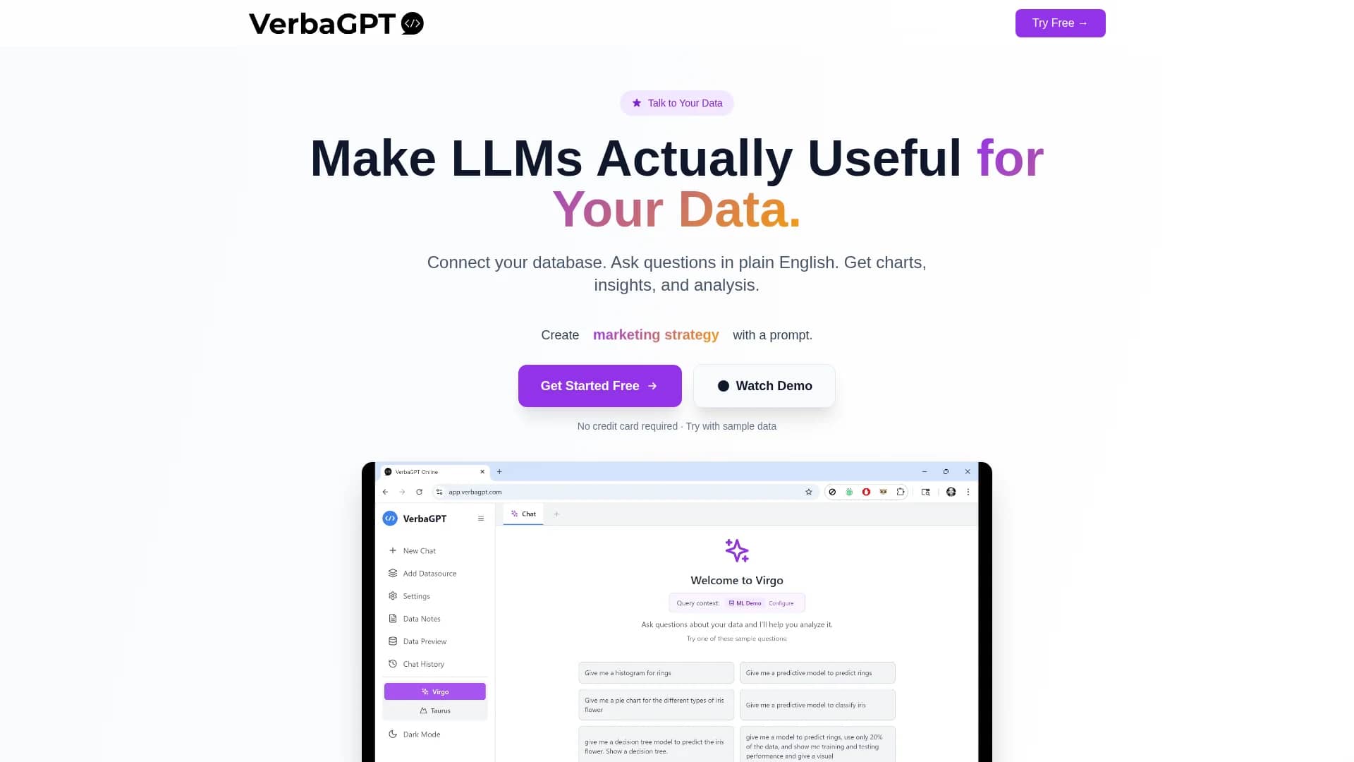 verbagpt homepage
