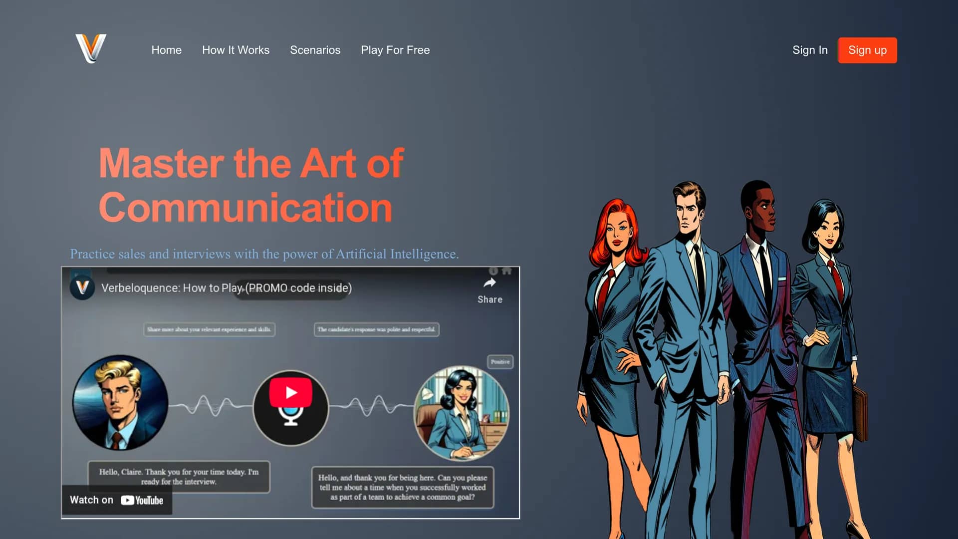 verbeloquence-ai homepage