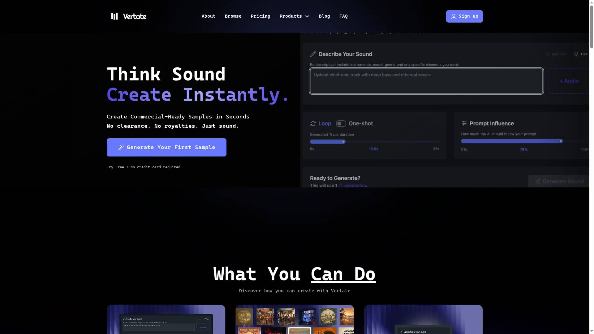 vertate homepage