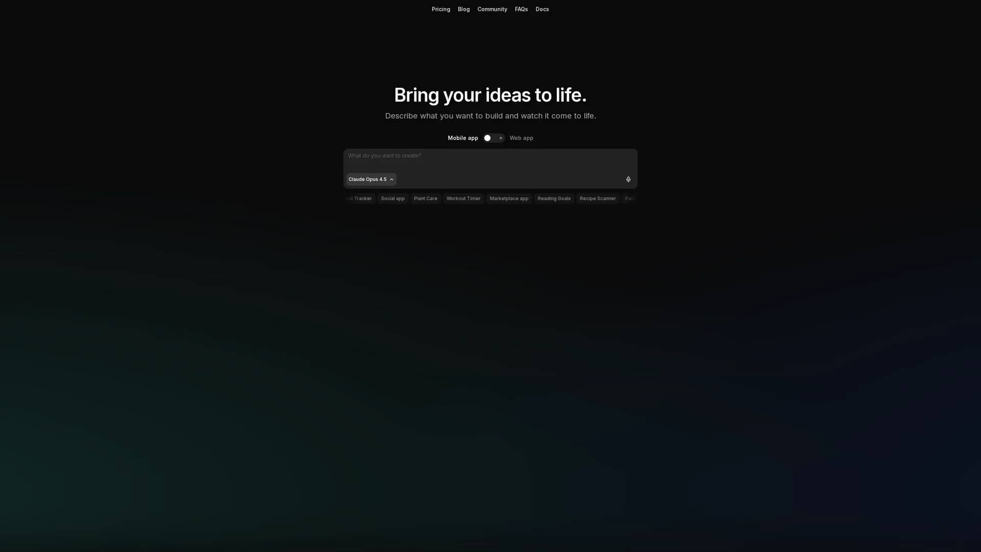 vibecode homepage
