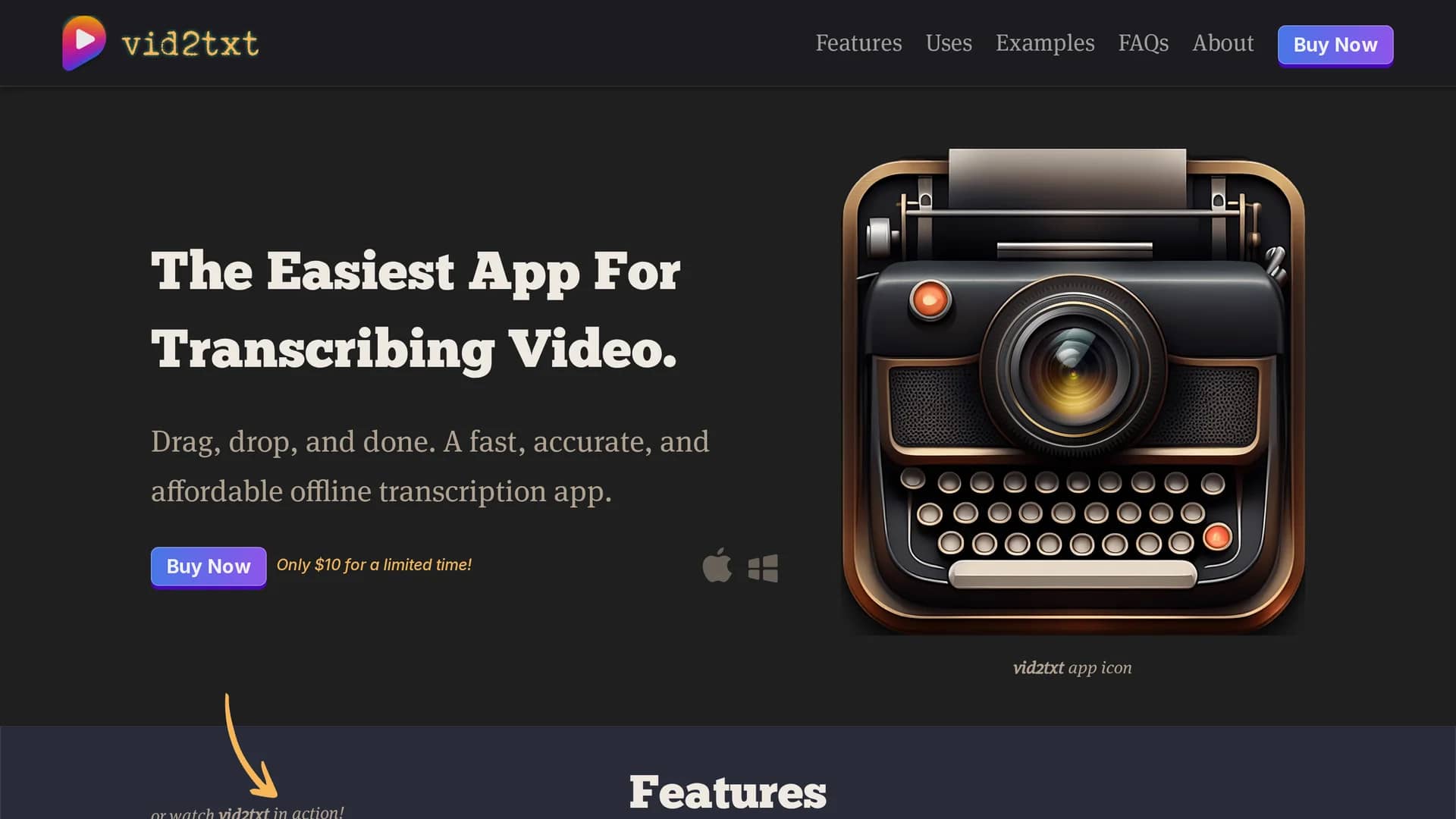 vid2txt homepage