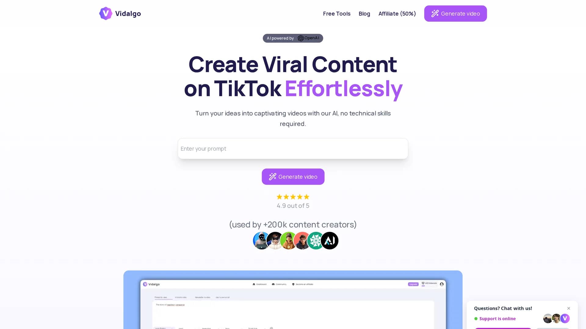 vidalgo homepage