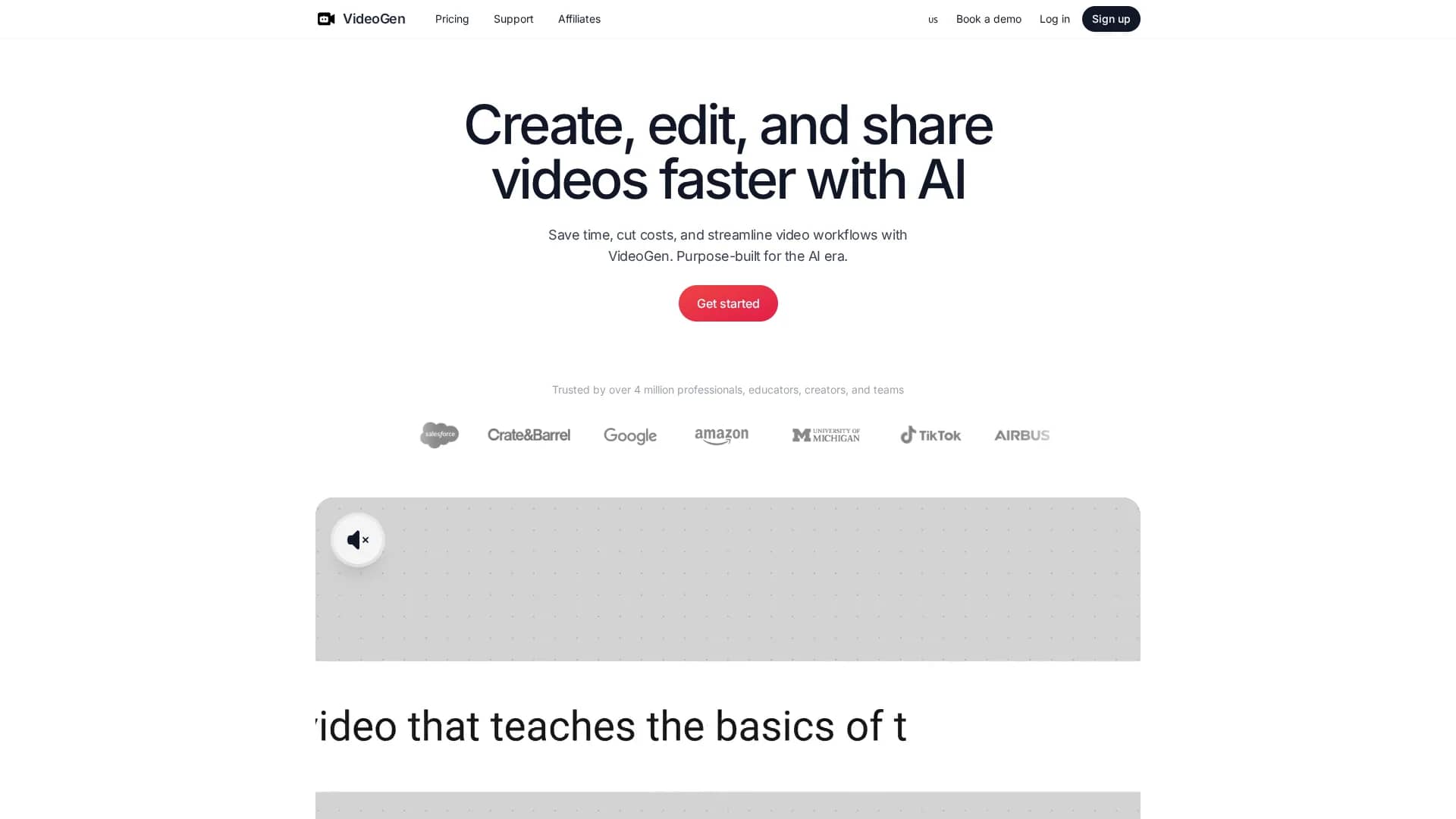 videogen homepage