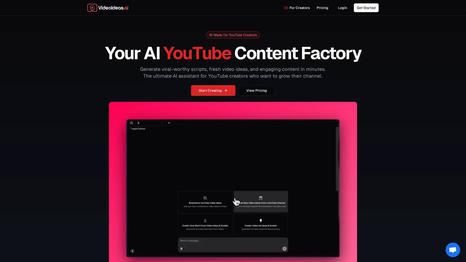 videoideas-ai homepage