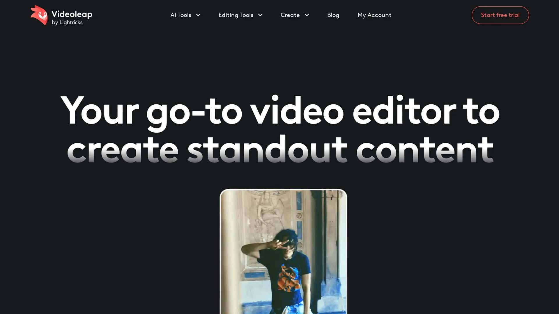 videoleap homepage