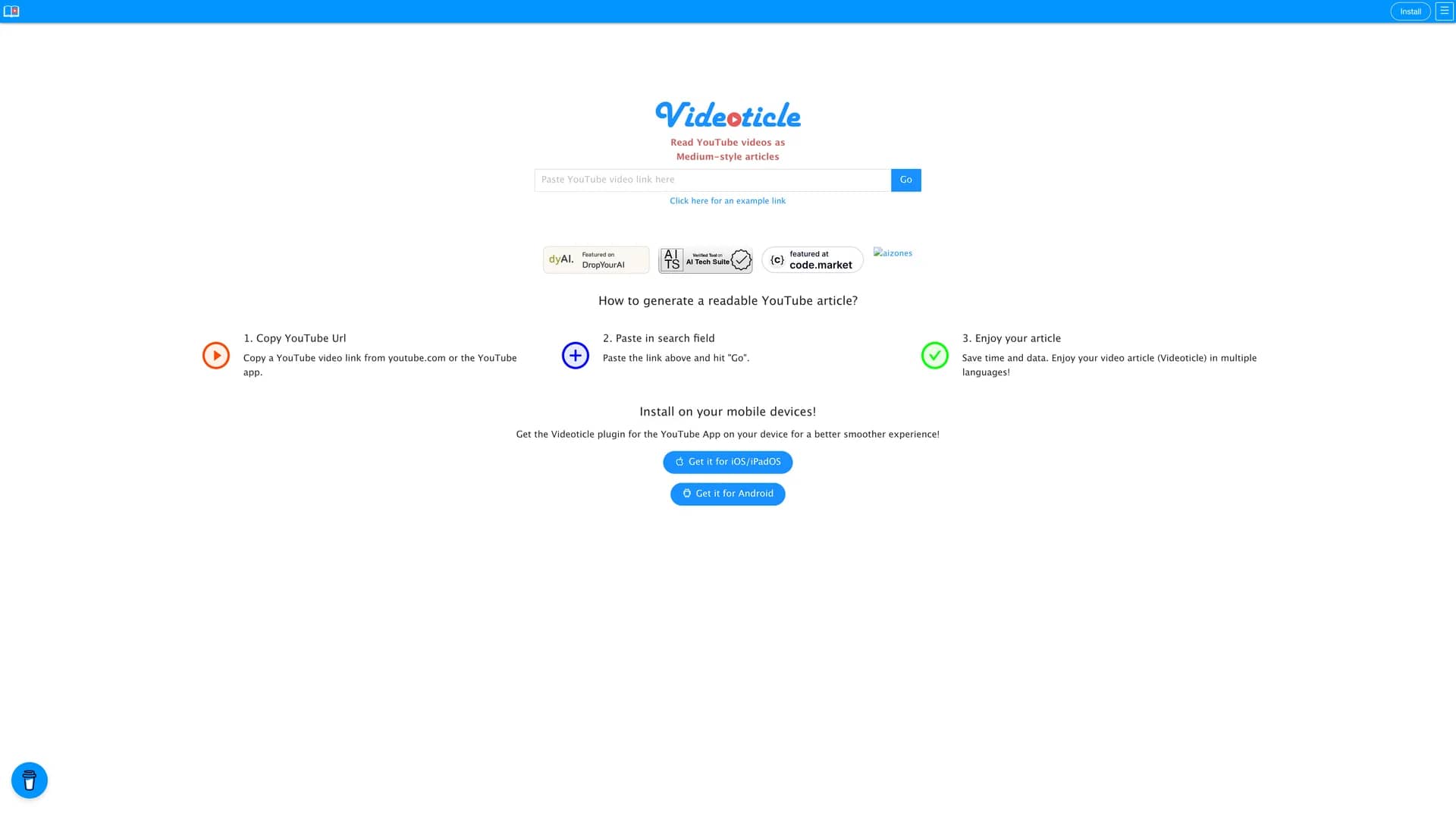 videoticle homepage