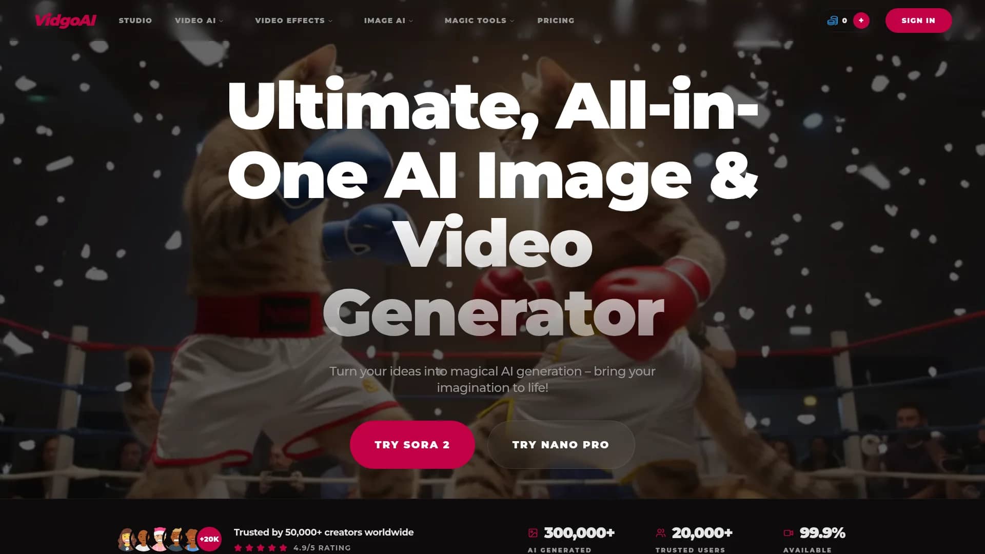 vidgo-ai homepage