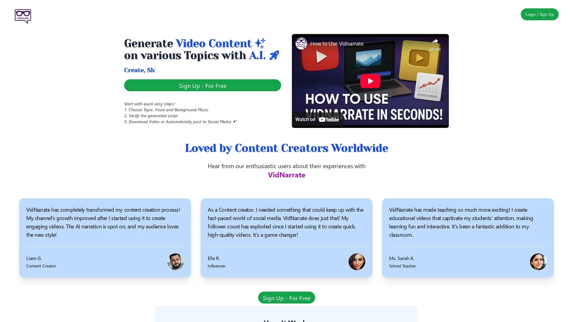 vidnarrate homepage