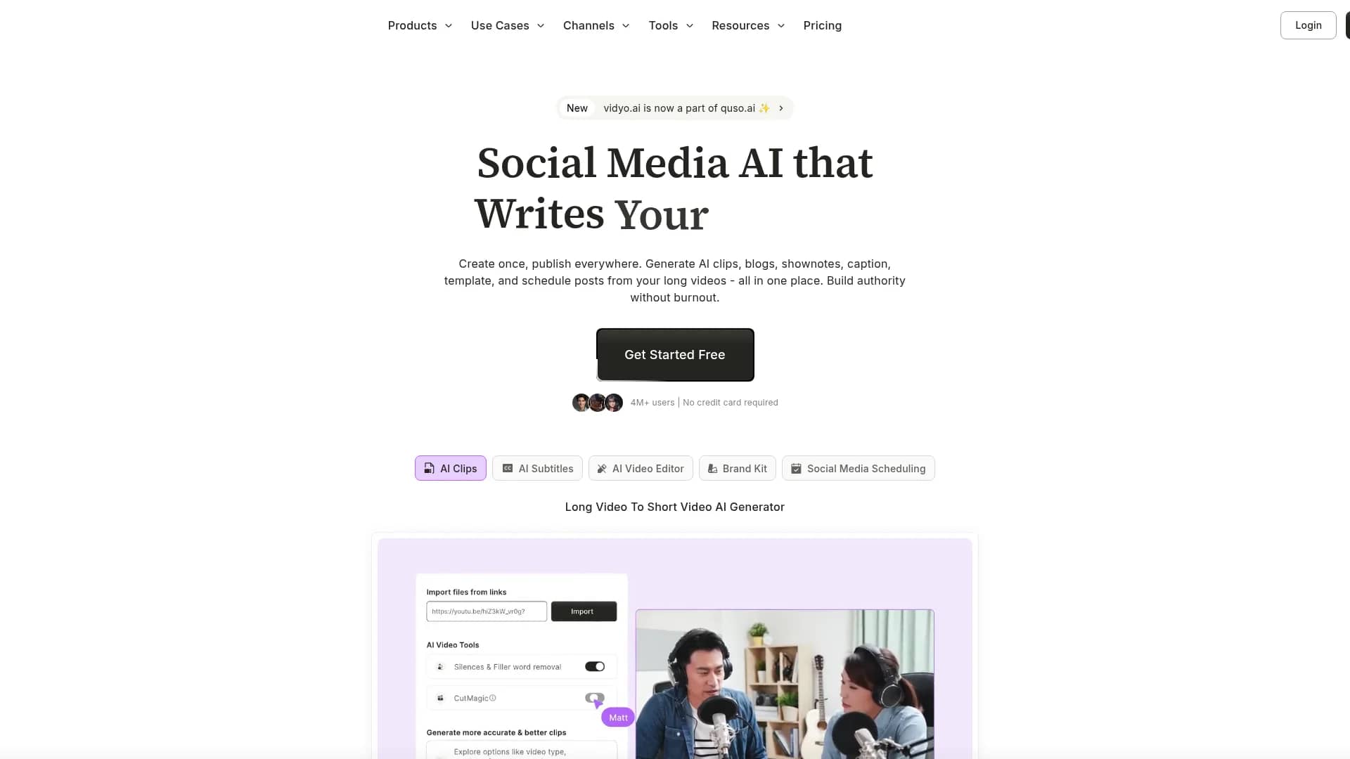 vidyo-ai homepage