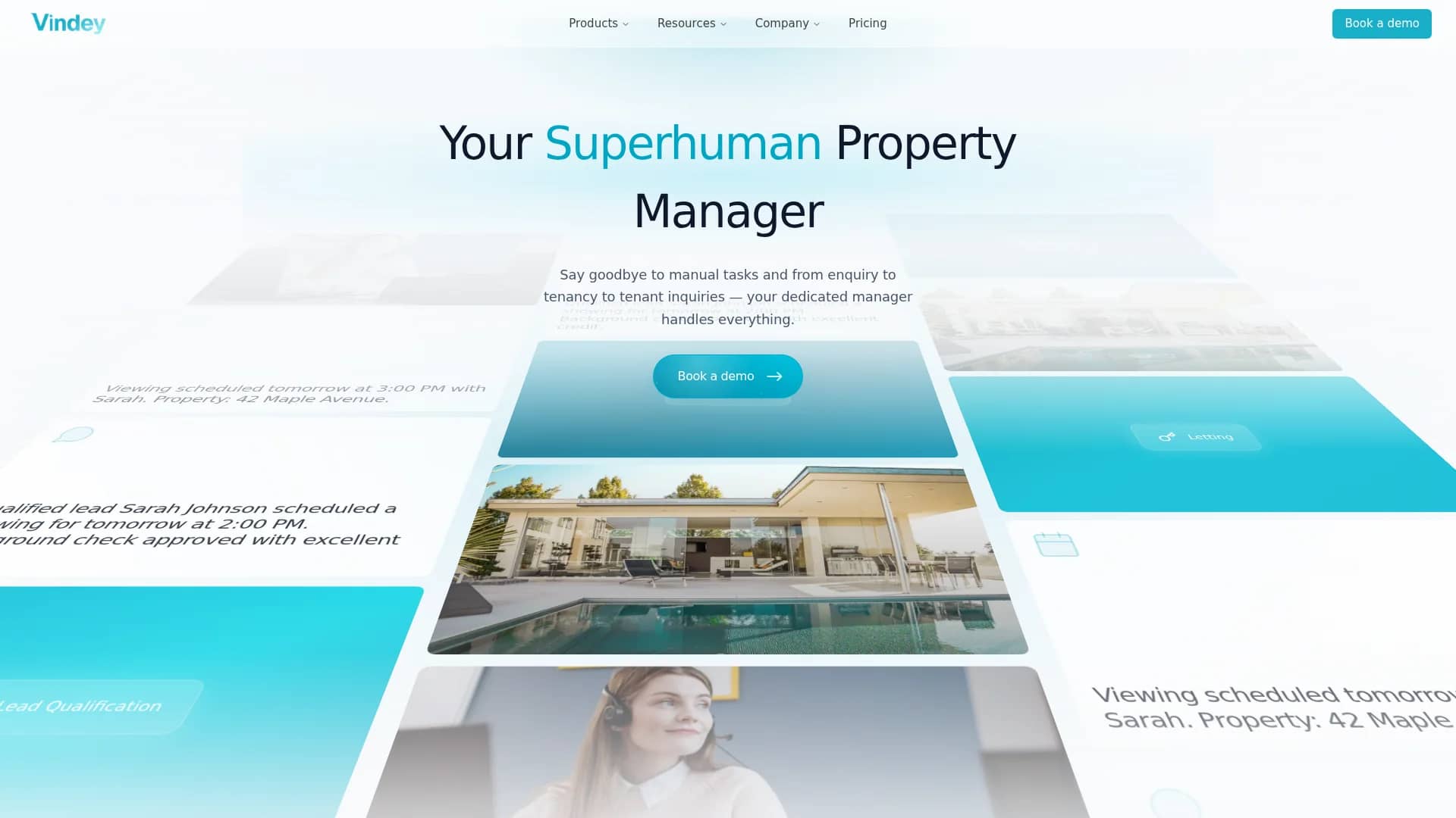 vindey-crm homepage