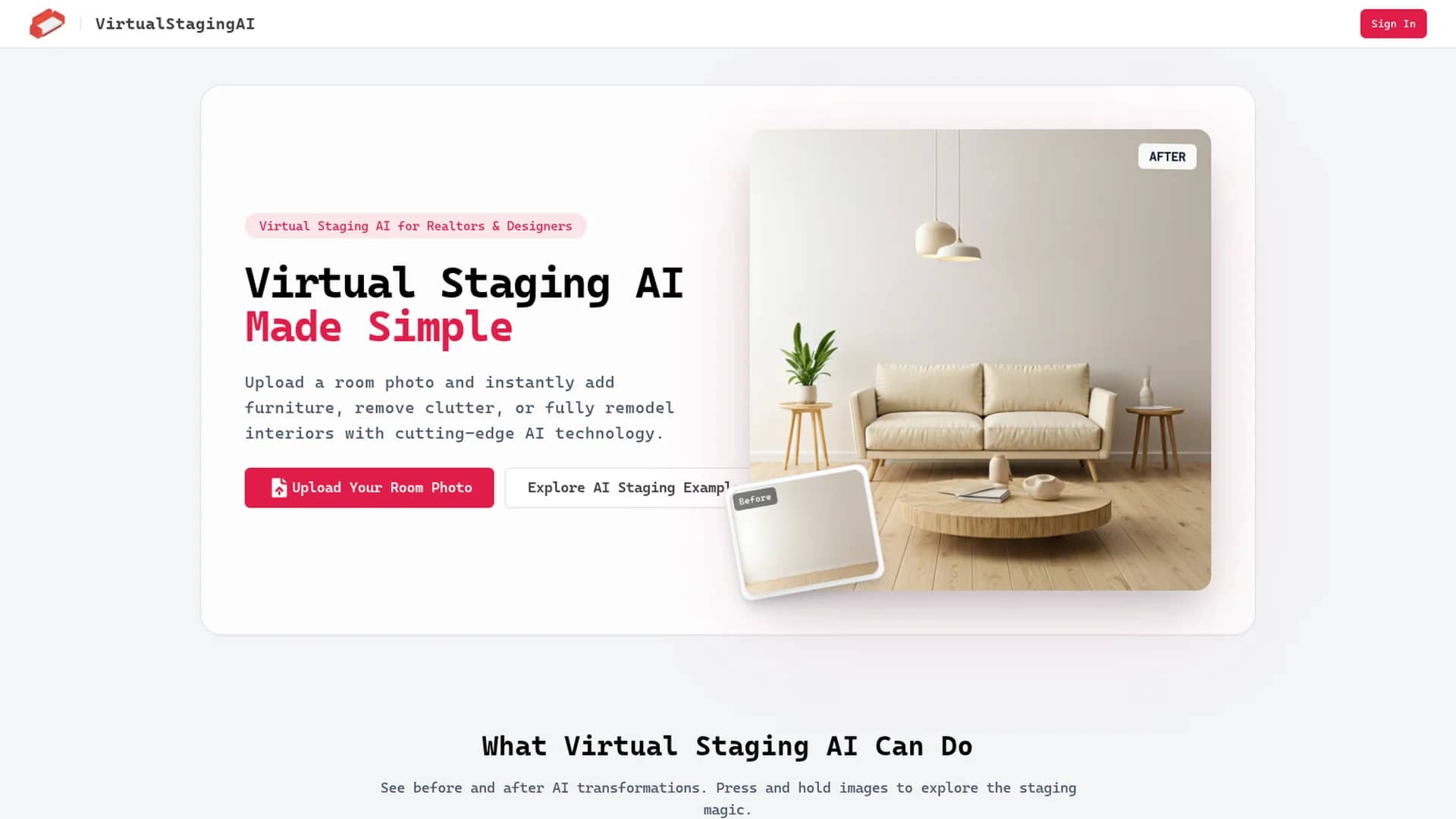 virtualstagingai homepage