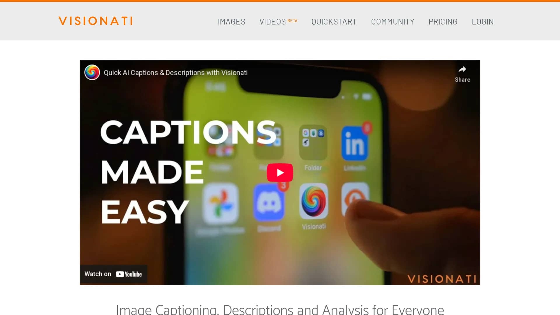 visionati homepage